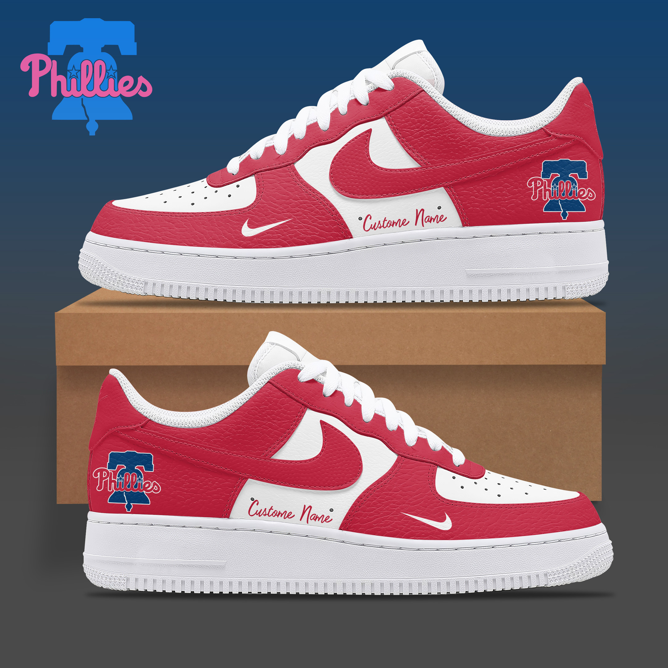 Philadelphia Phillies AJ1 High Sneakers Shoes For Men And Women Calebmatthewhans