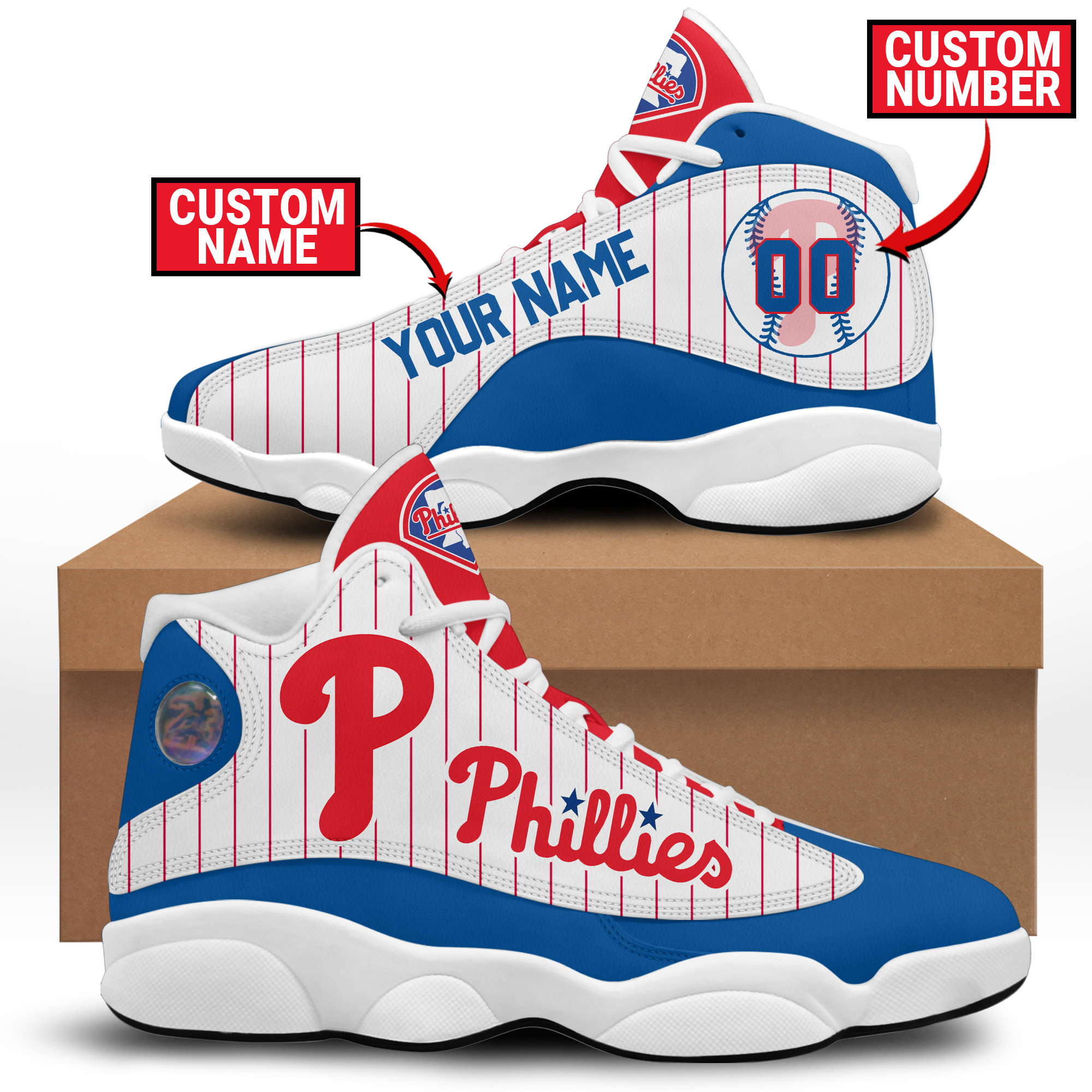 Philadelphia Phillies AJ13 Sneakers Shoes For Men And Women Calebmatthewhans