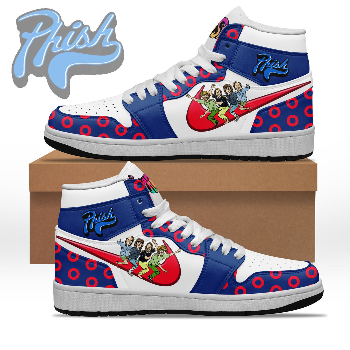 Phish AJ1 High Sneakers Shoes For Men And Women Calebmatthewhans