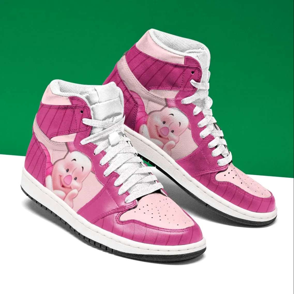 Piglet Winnie The Pooh AJ1 High Sneakers Shoes For Men And Women Calebmatthewhans