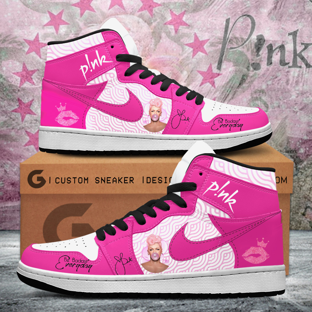 Pink AJ1 High Sneakers Shoes For Men And Women Calebmatthewhans