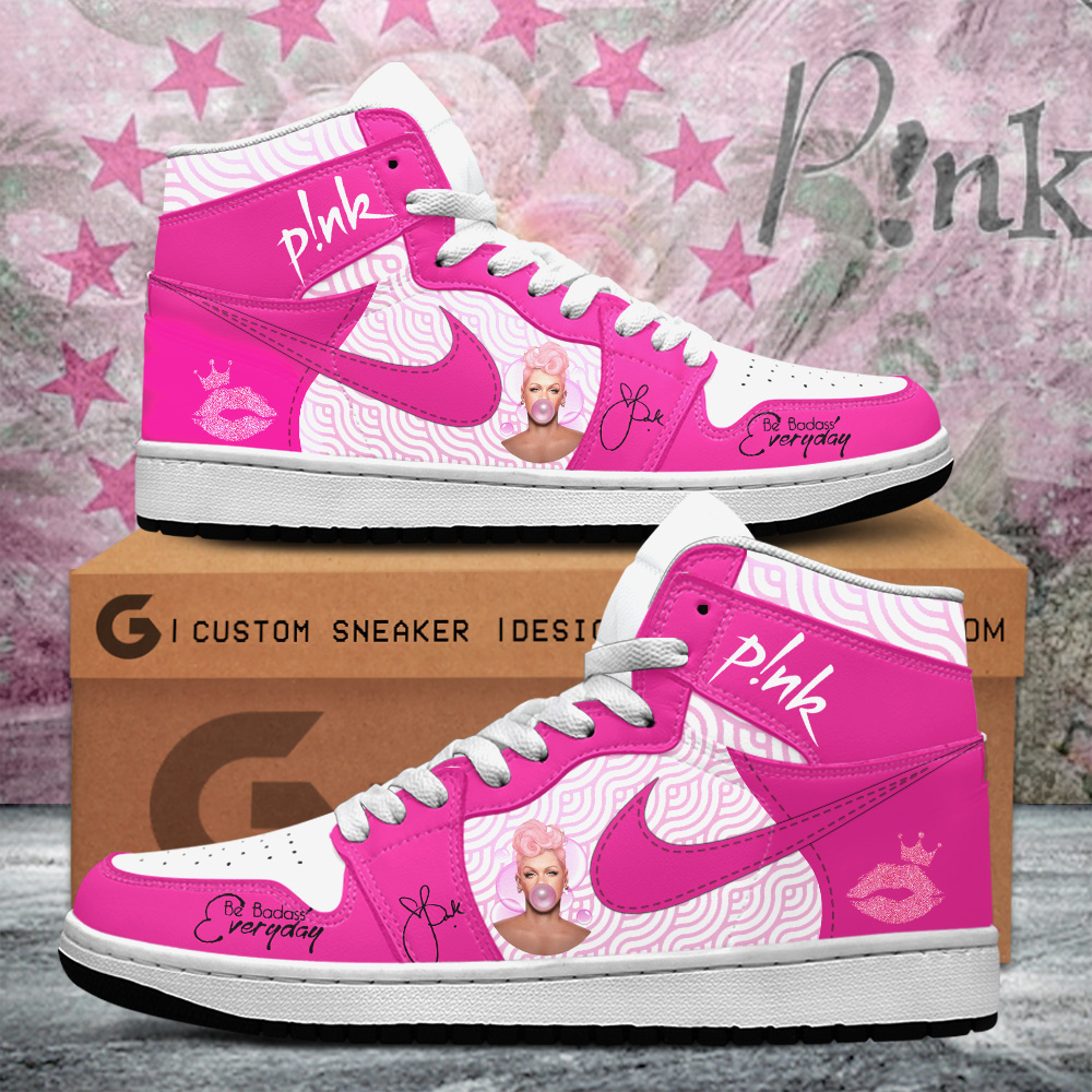 Pink AJ1 High Sneakers Shoes For Men And Women Calebmatthewhans