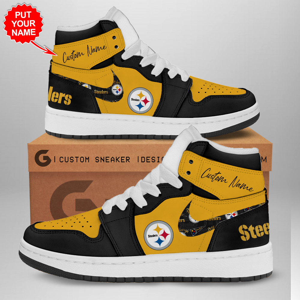 Pittsburgh Steelers AJ1 High Sneakers Shoes For Men And Women Calebmatthewhans