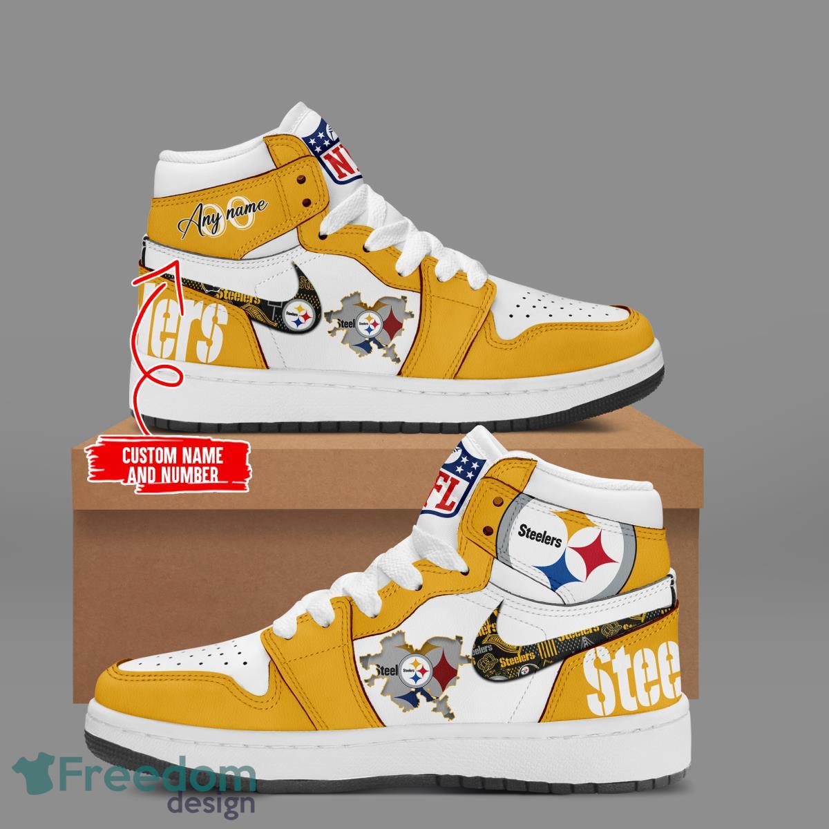 Pittsburgh Steelers AJ1 High Sneakers Shoes For Men And Women Calebmatthewhans