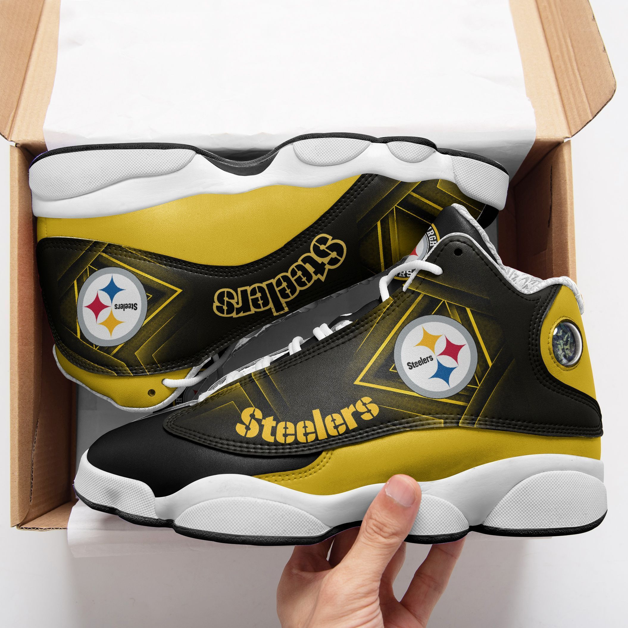 Pittsburgh Steelers NFL AJ13 Sneakers Shoes For Men And Women Calebmatthewhans