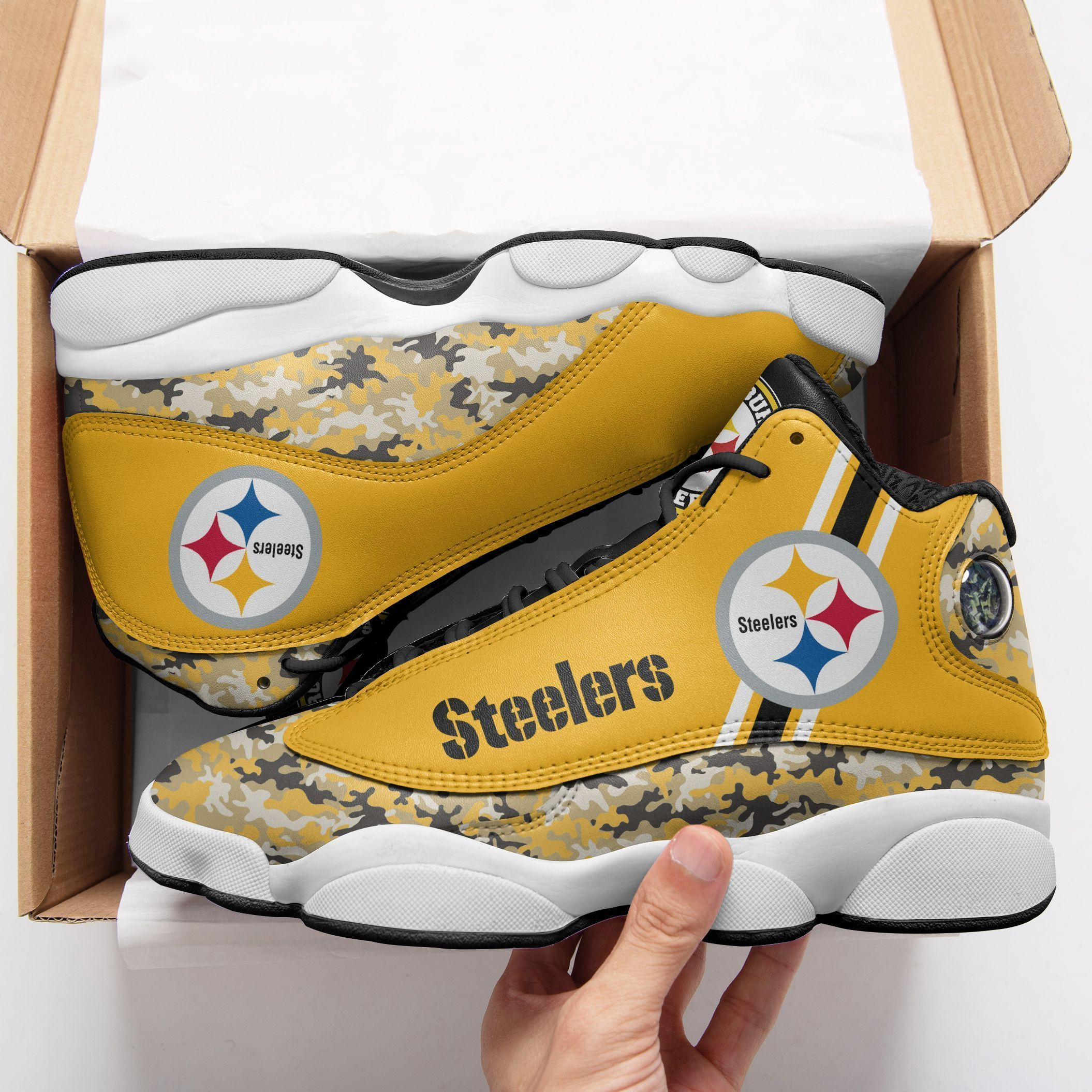 Pittsburgh Steelers NFL AJ13 Sneakers Shoes For Men And Women Calebmatthewhans