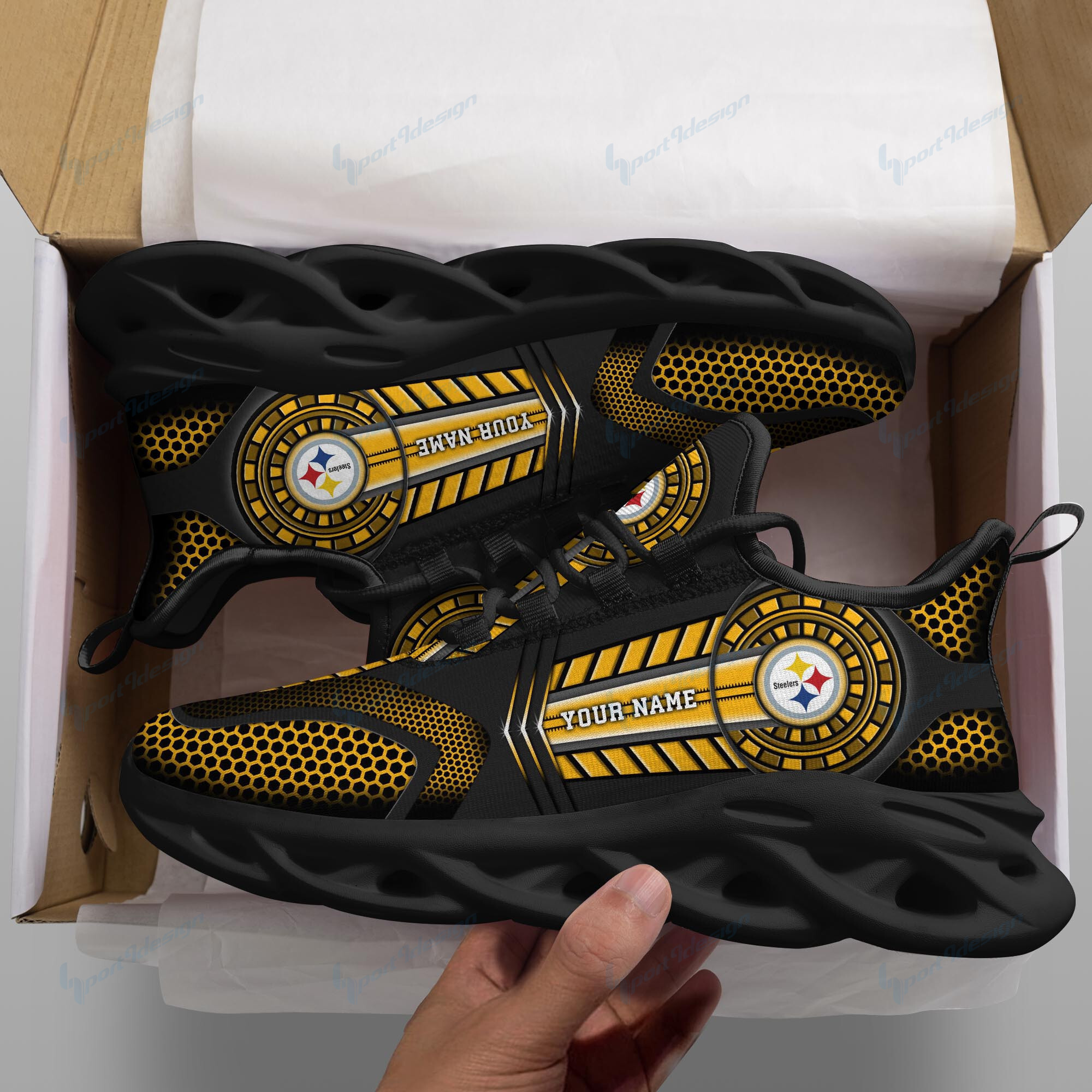 Pittsburgh Steelers NFL Max Soul Shoes Sneakers For Men And Women Calebmatthewhans