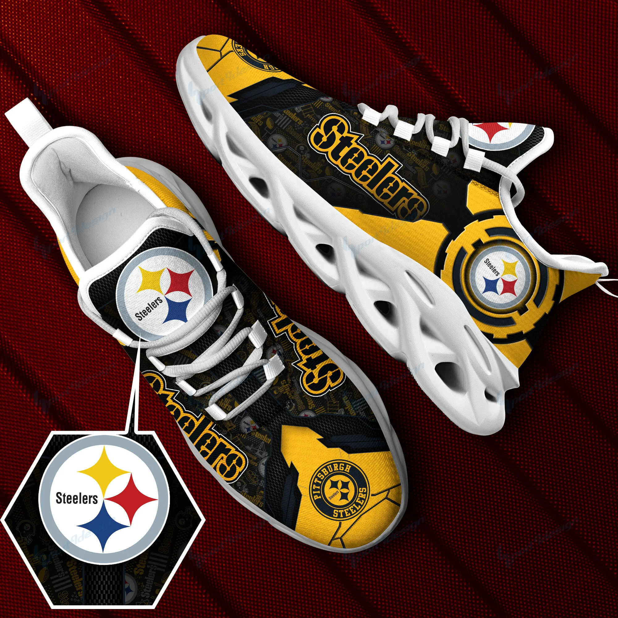Pittsburgh Steelers NFL Max Soul Shoes Sneakers For Men And Women Calebmatthewhans