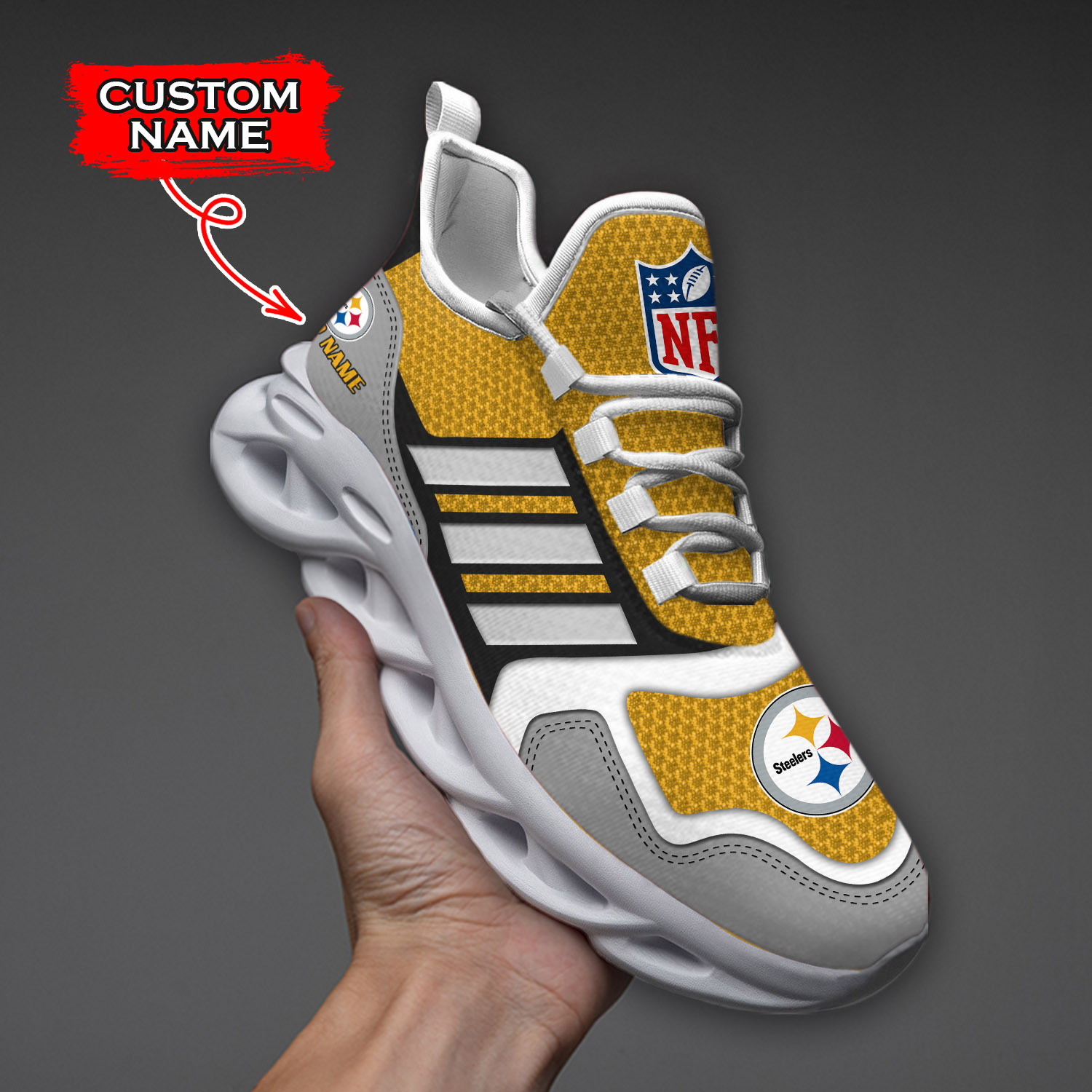Pittsburgh Steelers NFL Max Soul Shoes Sneakers For Men And Women Calebmatthewhans
