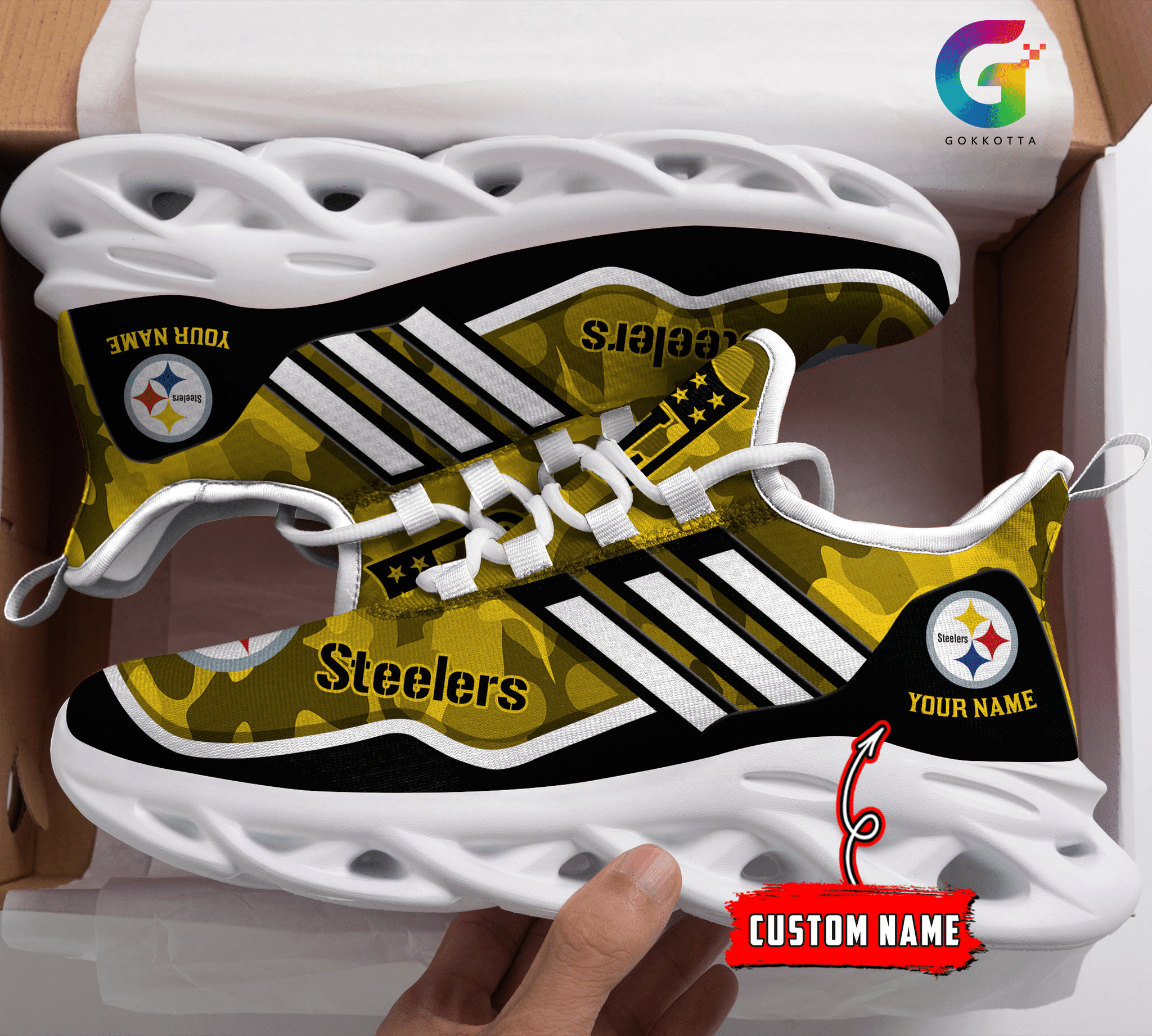 Pittsburgh Steelers NFL Max Soul Shoes Sneakers For Men And Women Calebmatthewhans