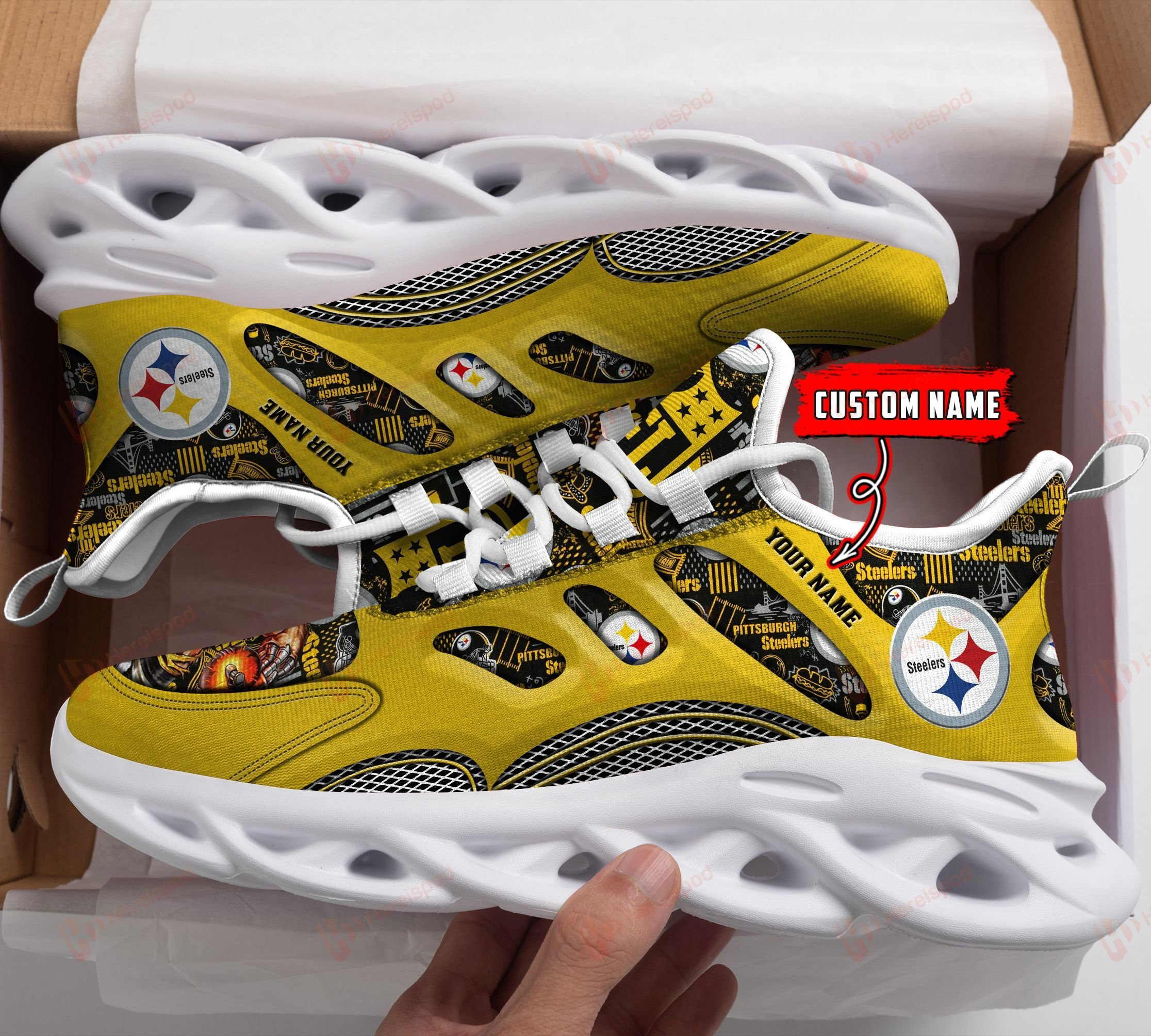 Pittsburgh Steelers NFL Max Soul Shoes Sneakers For Men And Women Calebmatthewhans