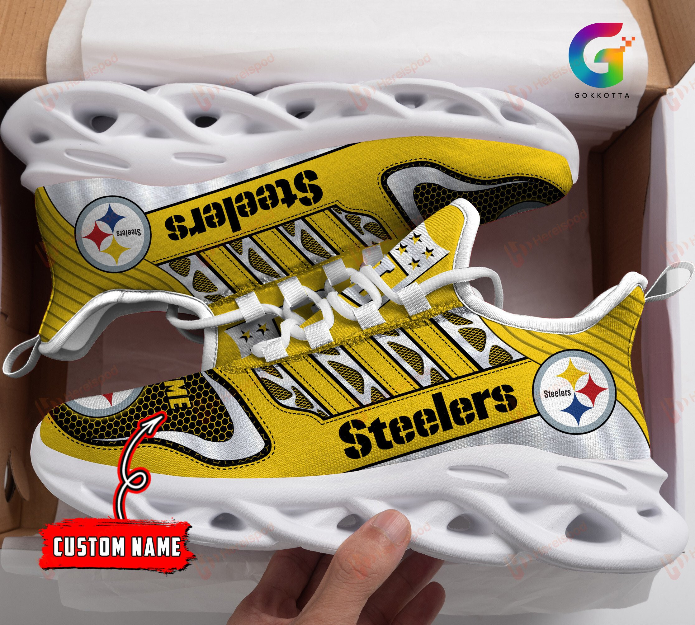 Pittsburgh Steelers NFL Max Soul Shoes Sneakers For Men And Women Calebmatthewhans