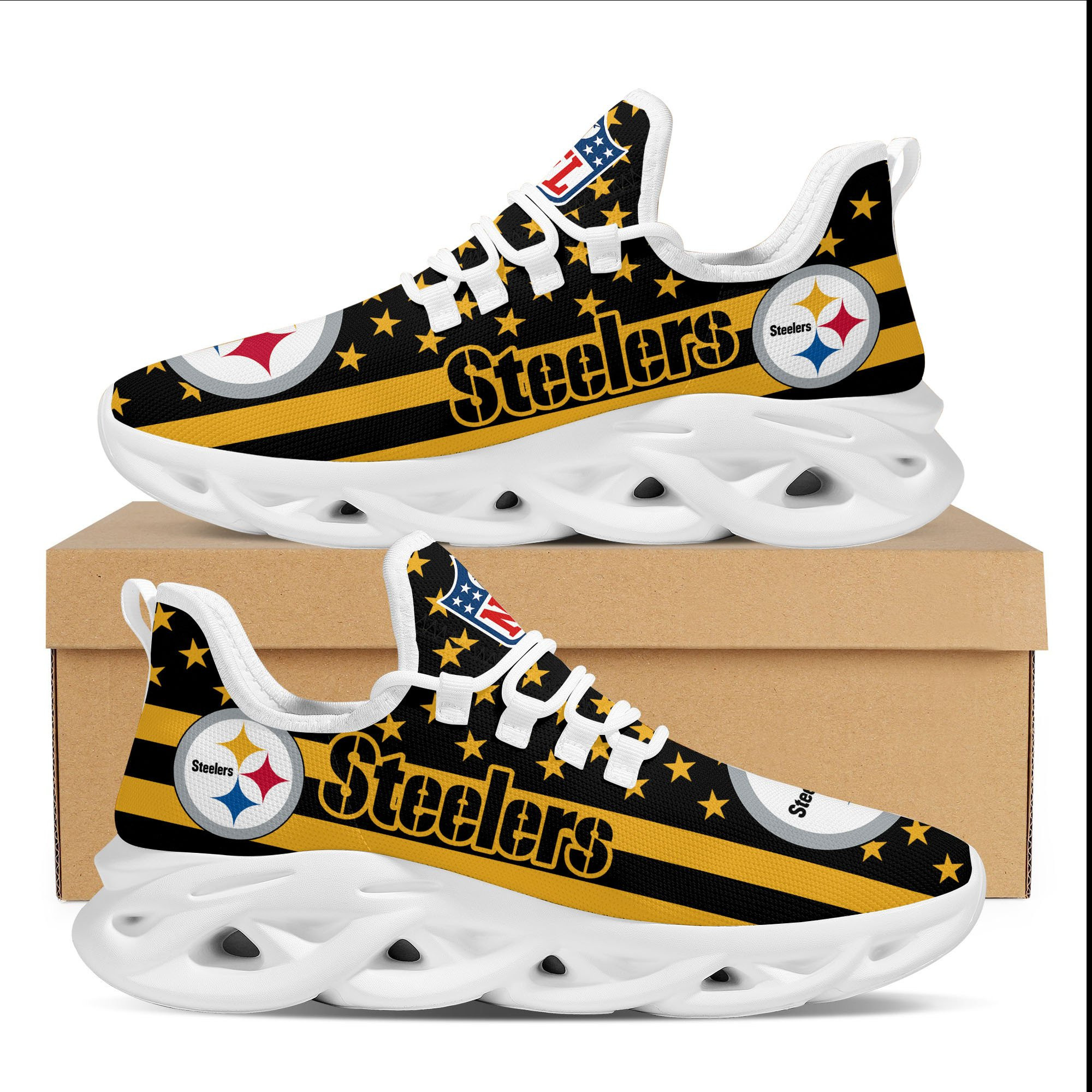 Pittsburgh Steelers NFL Max Soul Shoes Sneakers For Men And Women Calebmatthewhans