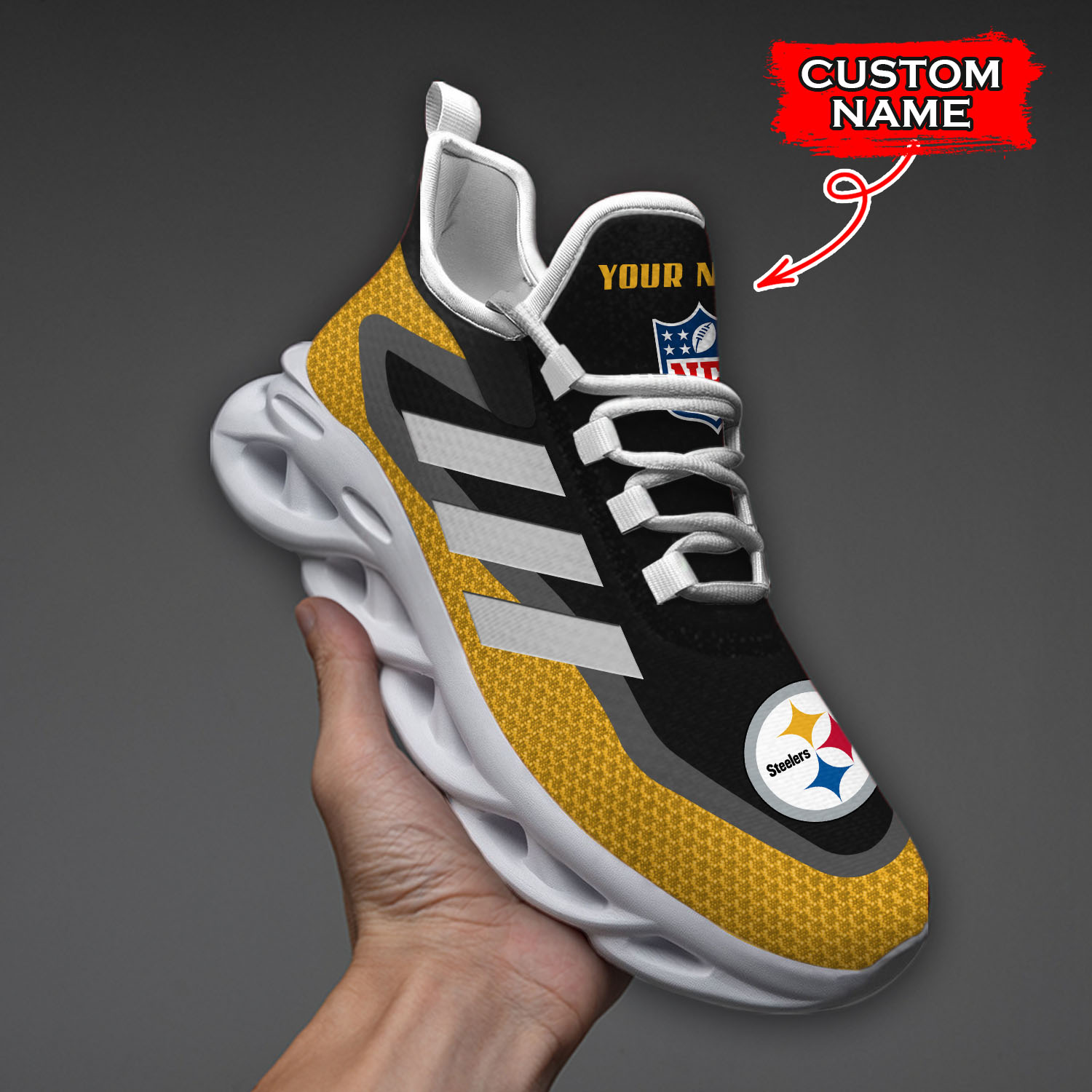 Pittsburgh Steelers NFL Max Soul Shoes Sneakers For Men And Women Calebmatthewhans