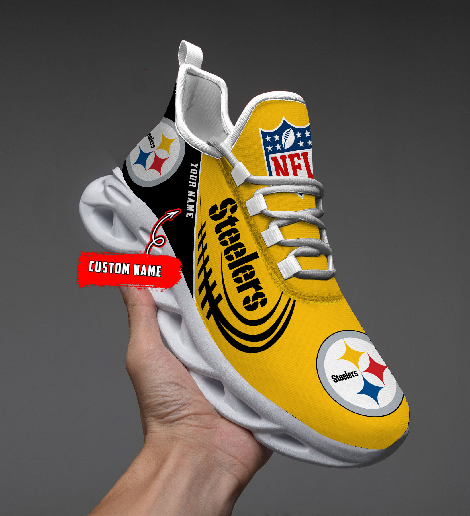 Pittsburgh Steelers NFL Max Soul Shoes Sneakers For Men And Women Calebmatthewhans
