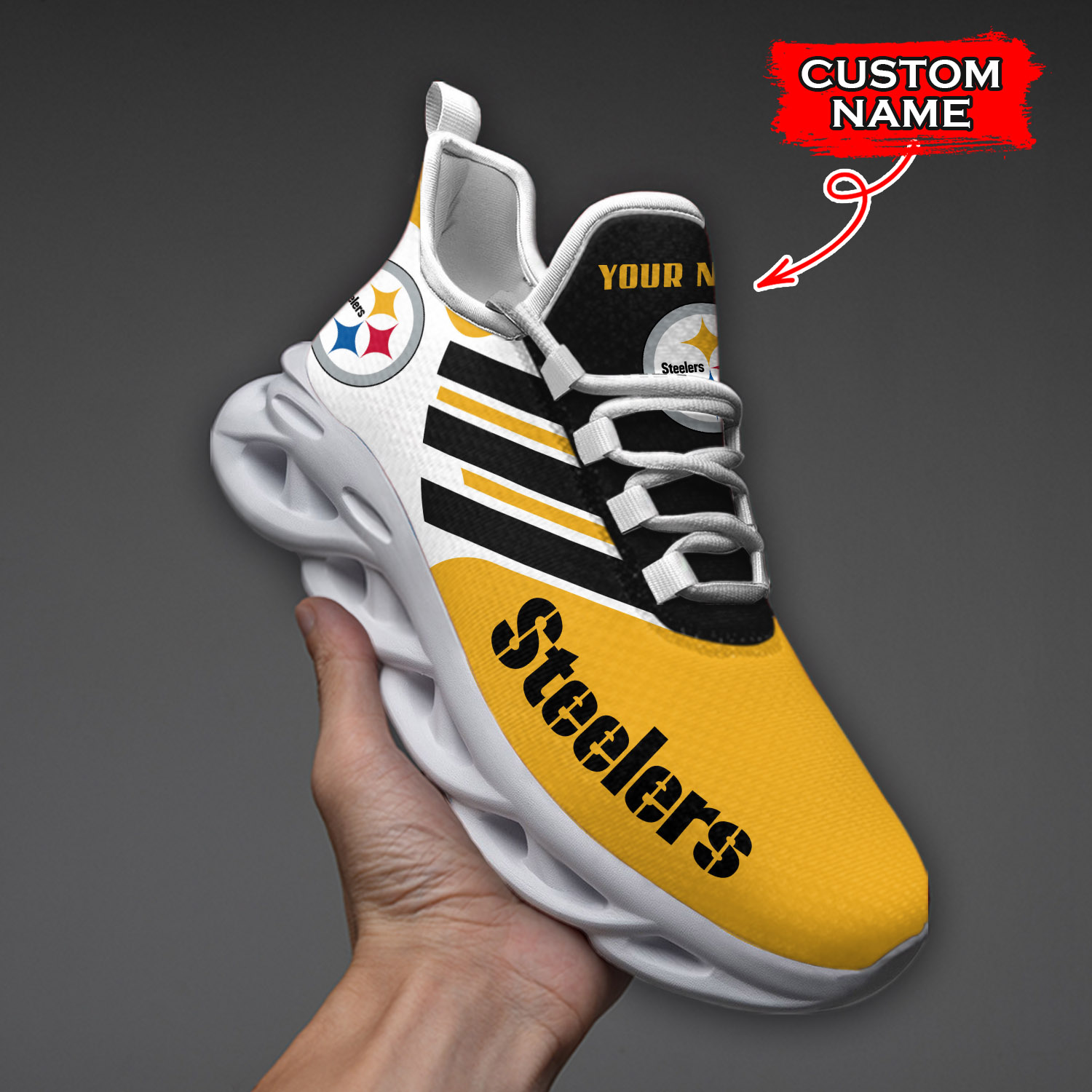 Pittsburgh Steelers NFL Max Soul Shoes Sneakers For Men And Women Calebmatthewhans