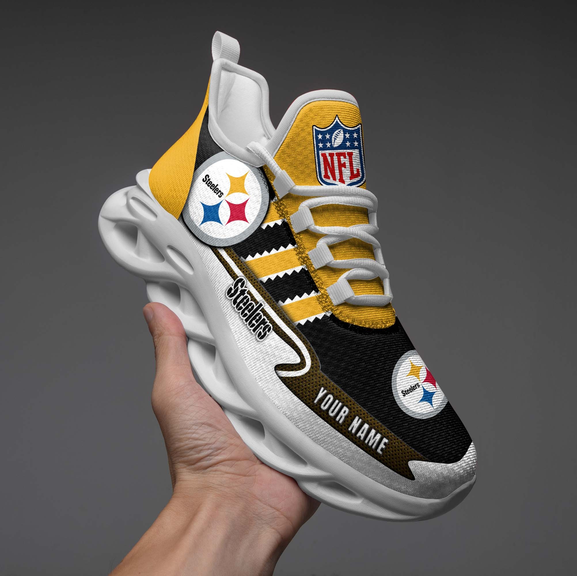 Pittsburgh Steelers NFL Max Soul Shoes Sneakers For Men And Women Calebmatthewhans