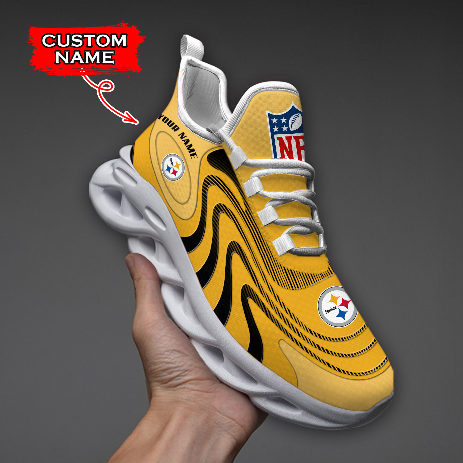Pittsburgh Steelers NFL Max Soul Shoes Sneakers For Men And Women Calebmatthewhans