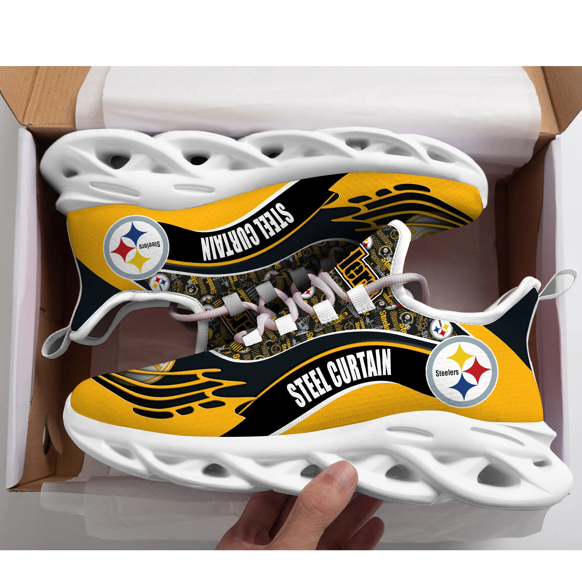 Pittsburgh Steelers NFL Max Soul Shoes Sneakers For Men And Women Calebmatthewhans