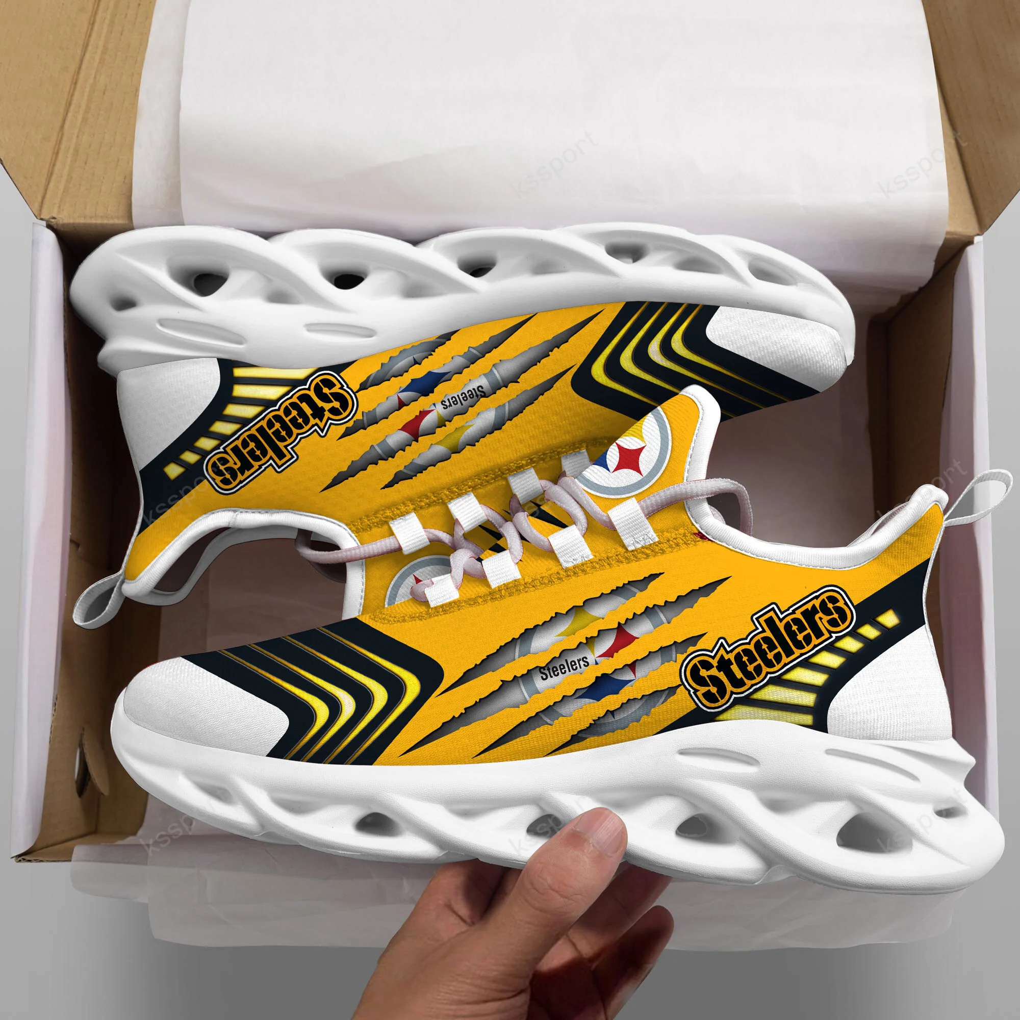 Pittsburgh Steelers NFL Max Soul Shoes Sneakers For Men And Women Calebmatthewhans