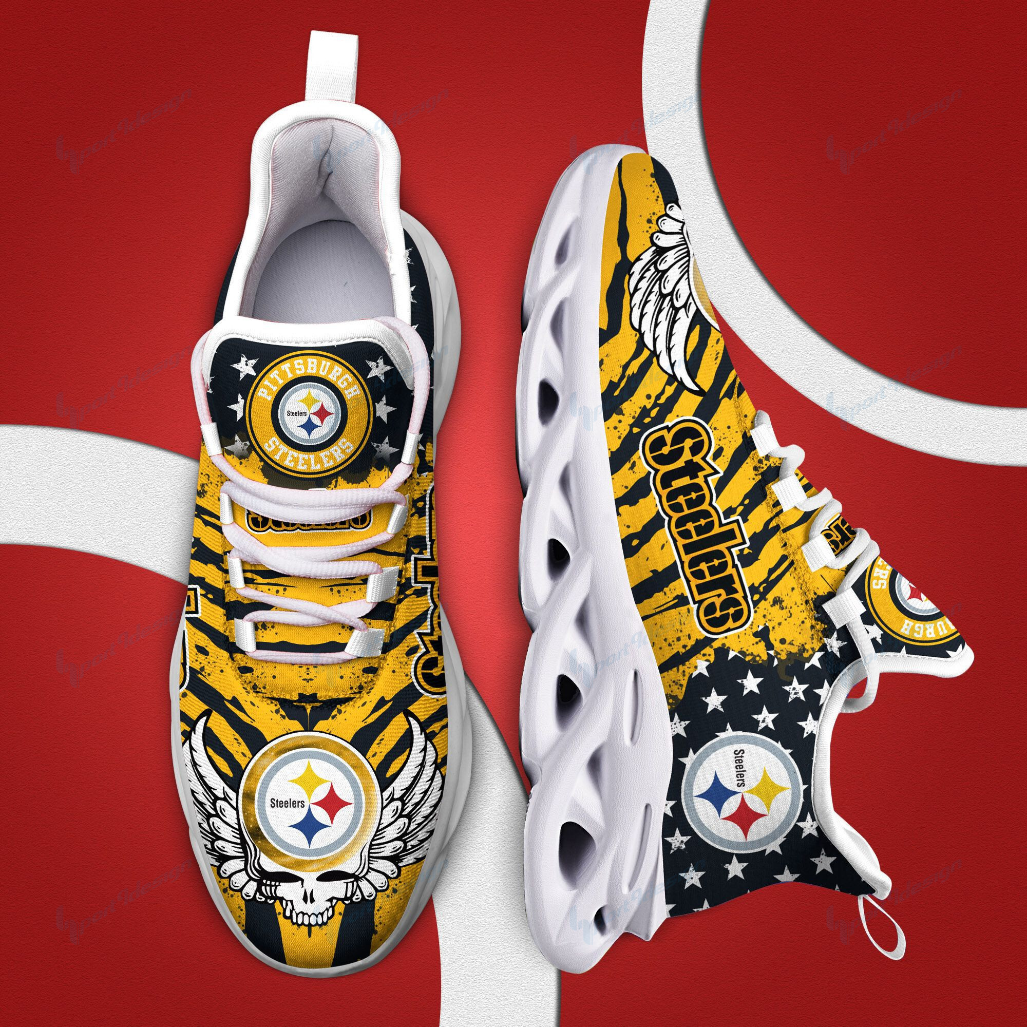 Pittsburgh Steelers NFL Max Soul Shoes Sneakers For Men And Women Calebmatthewhans