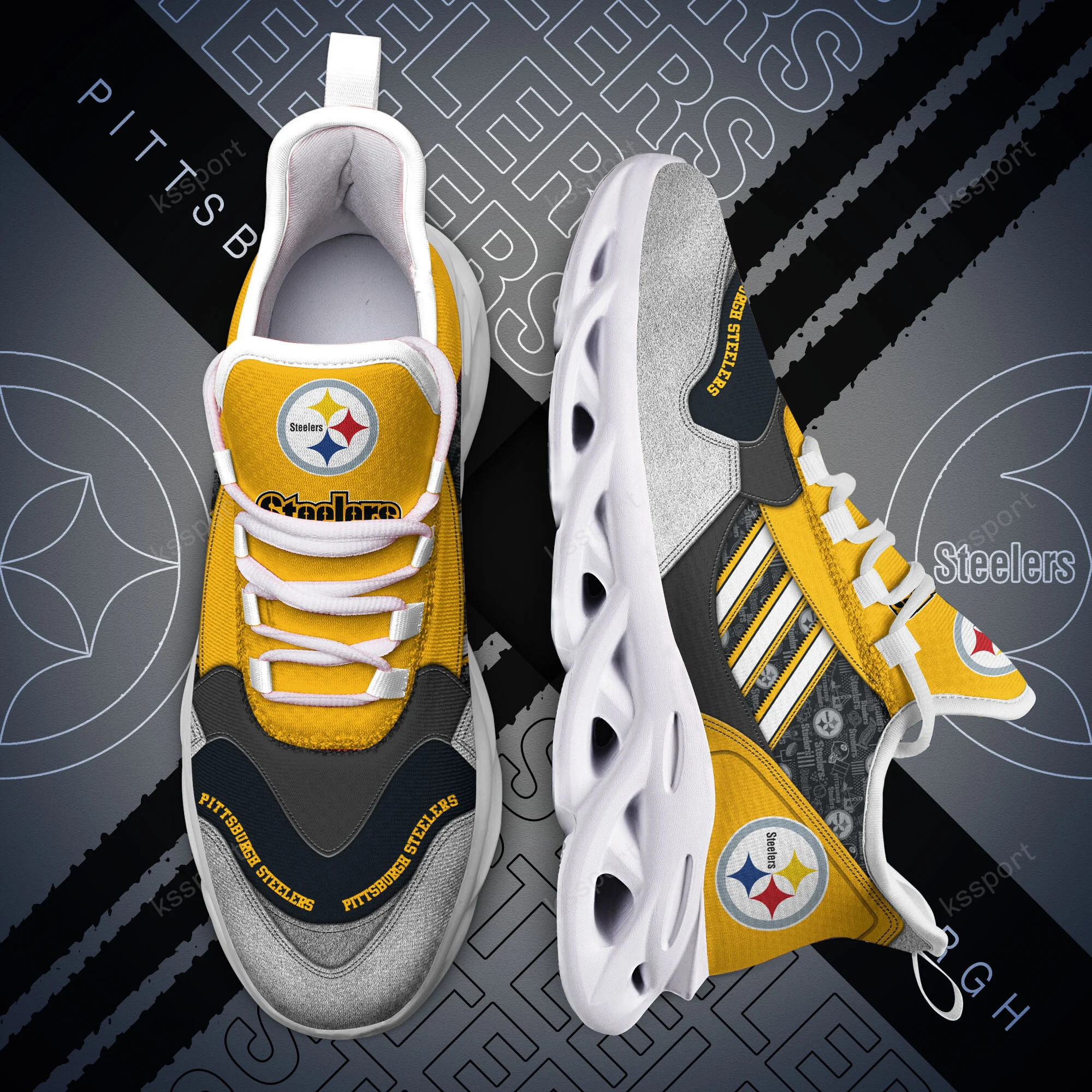 Pittsburgh Steelers NFL Max Soul Shoes Sneakers For Men And Women Calebmatthewhans