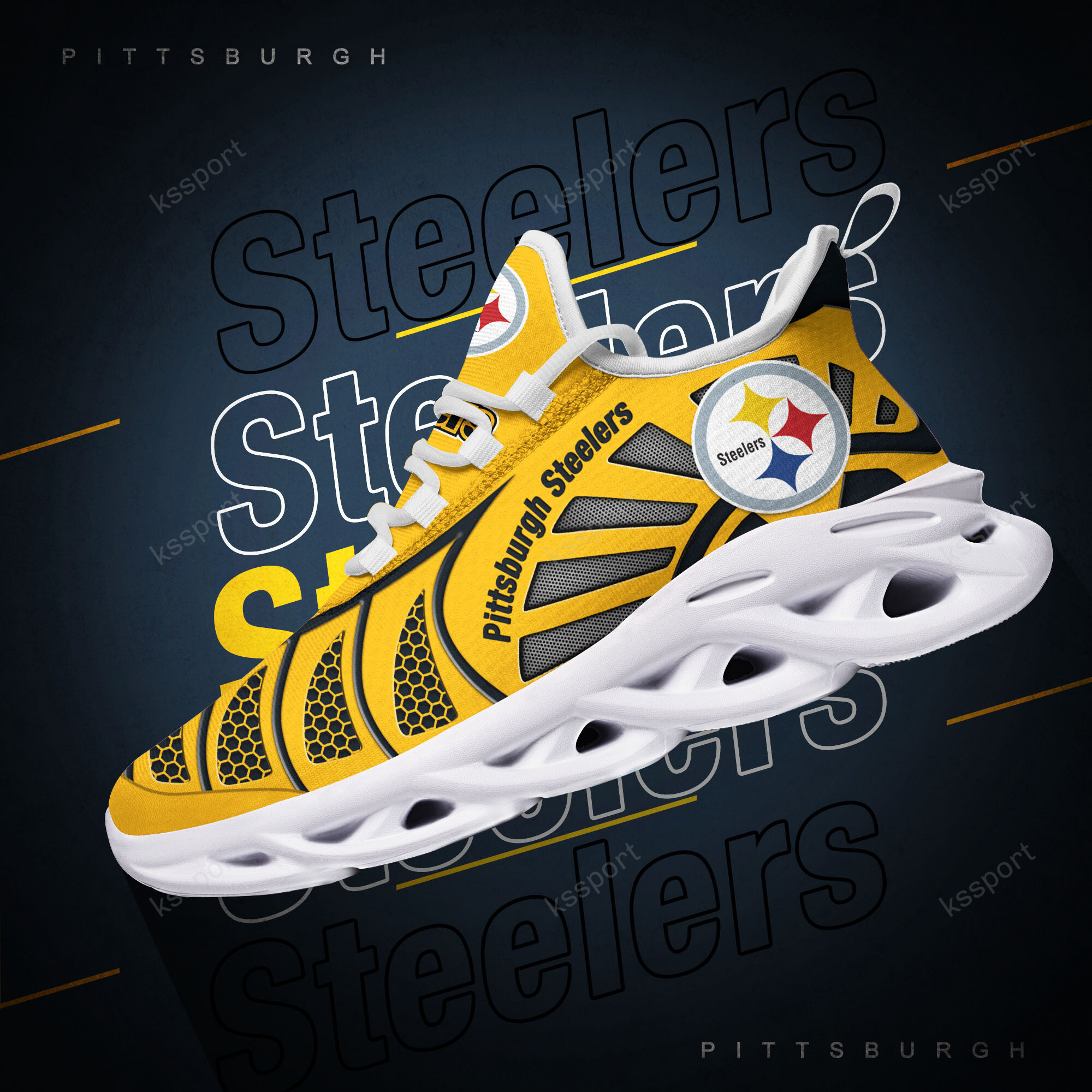 Pittsburgh Steelers NFL Max Soul Shoes Sneakers For Men And Women Calebmatthewhans