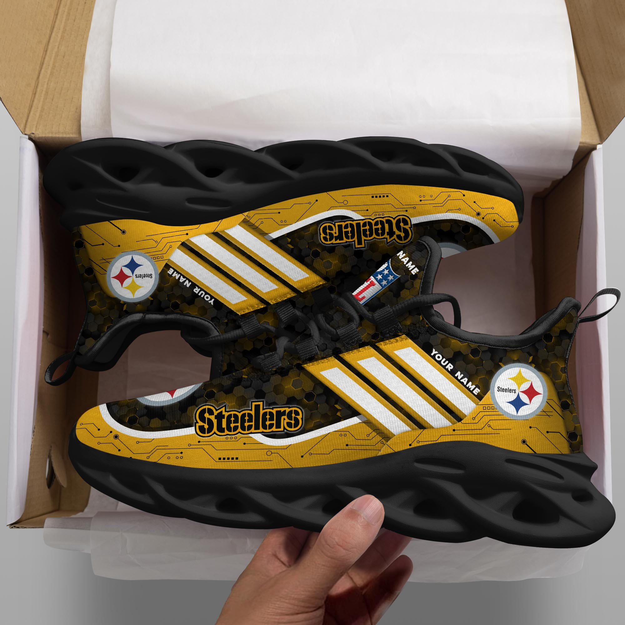 Pittsburgh Steelers NFL Max Soul Shoes Sneakers For Men And Women Calebmatthewhans