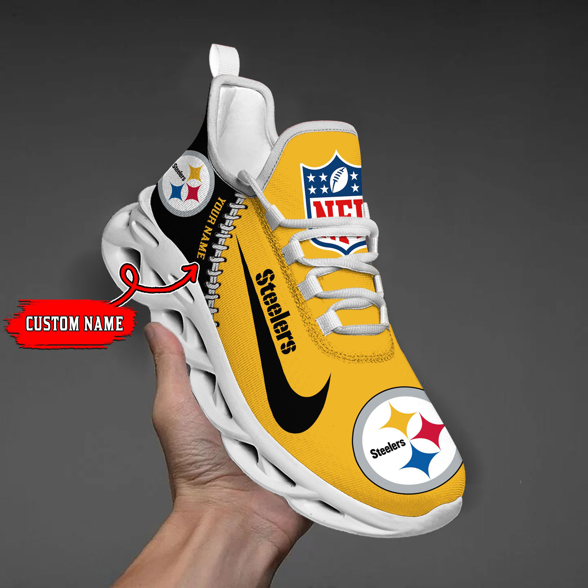 Pittsburgh Steelers NFL Max Soul Shoes Sneakers For Men And Women Calebmatthewhans