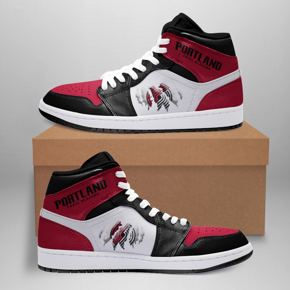 Portland Trail Blazers AJ1 High Sneakers Shoes For Men And Women Calebmatthewhans