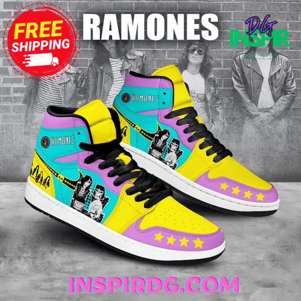 Ramones Bang Star AJ1 High Sneakers Shoes For Men And Women Calebmatthewhans