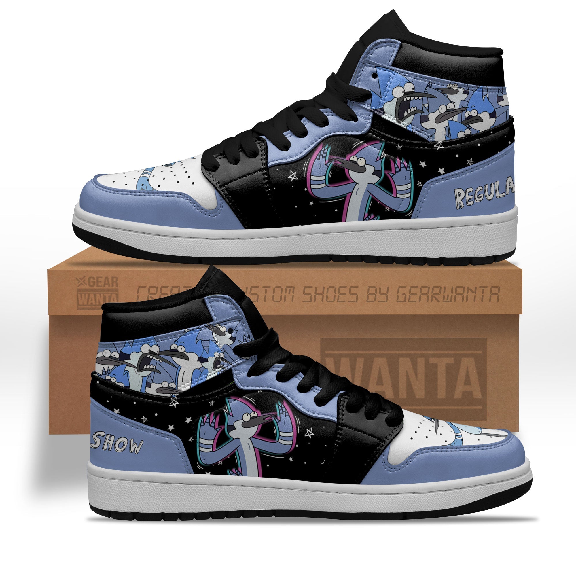 Regular Show Mordecai AJ1 High Sneakers Shoes For Men And Women Calebmatthewhans