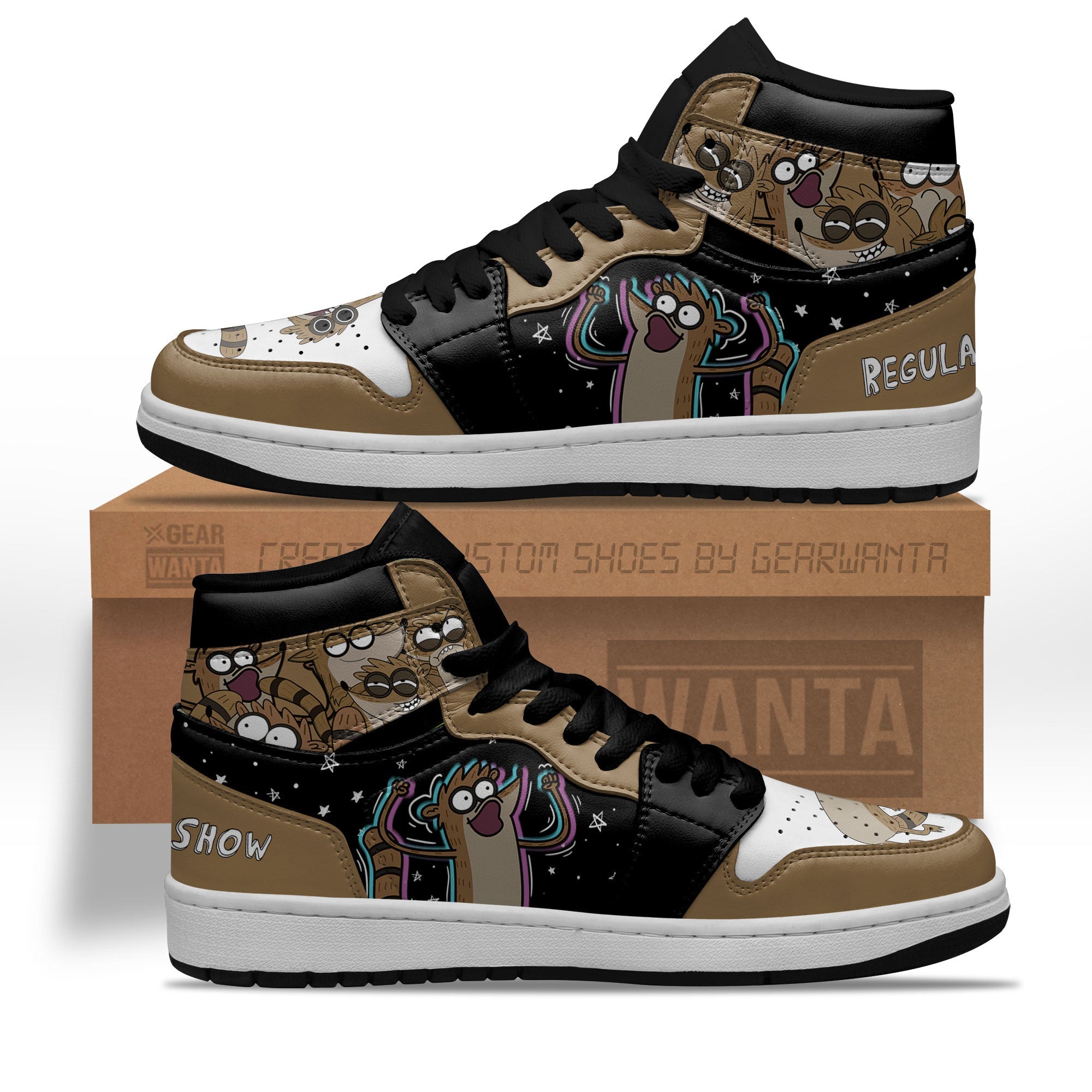 Regular Show Rigby AJ1 High Sneakers Shoes For Men And Women Calebmatthewhans