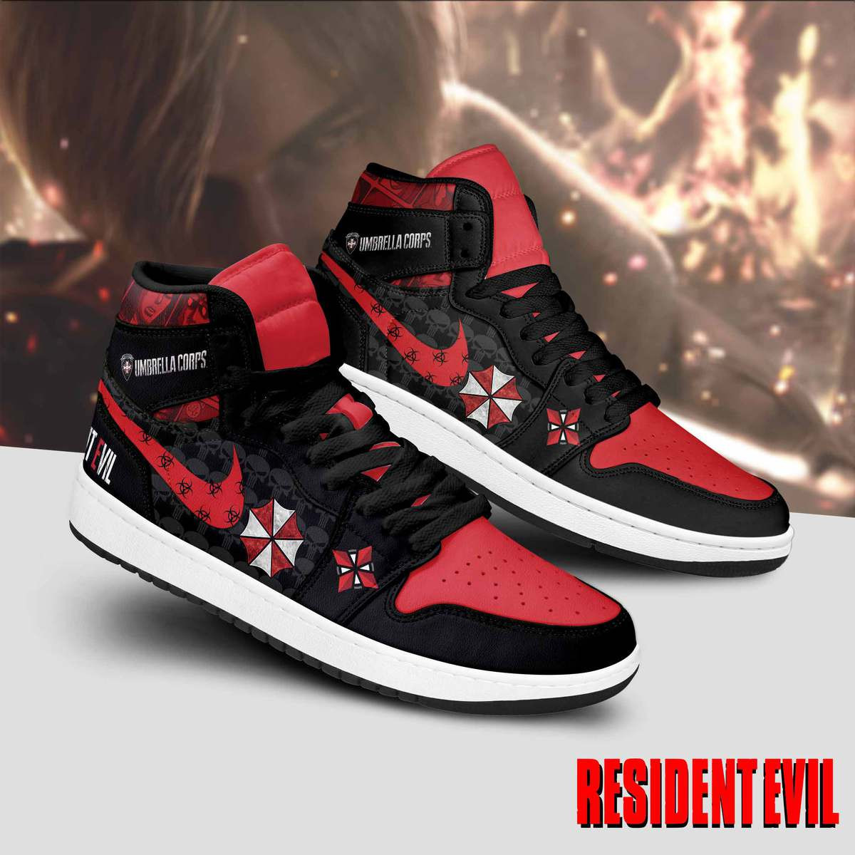 Resident Evil AJ1 High Sneakers Shoes For Men And Women Calebmatthewhans