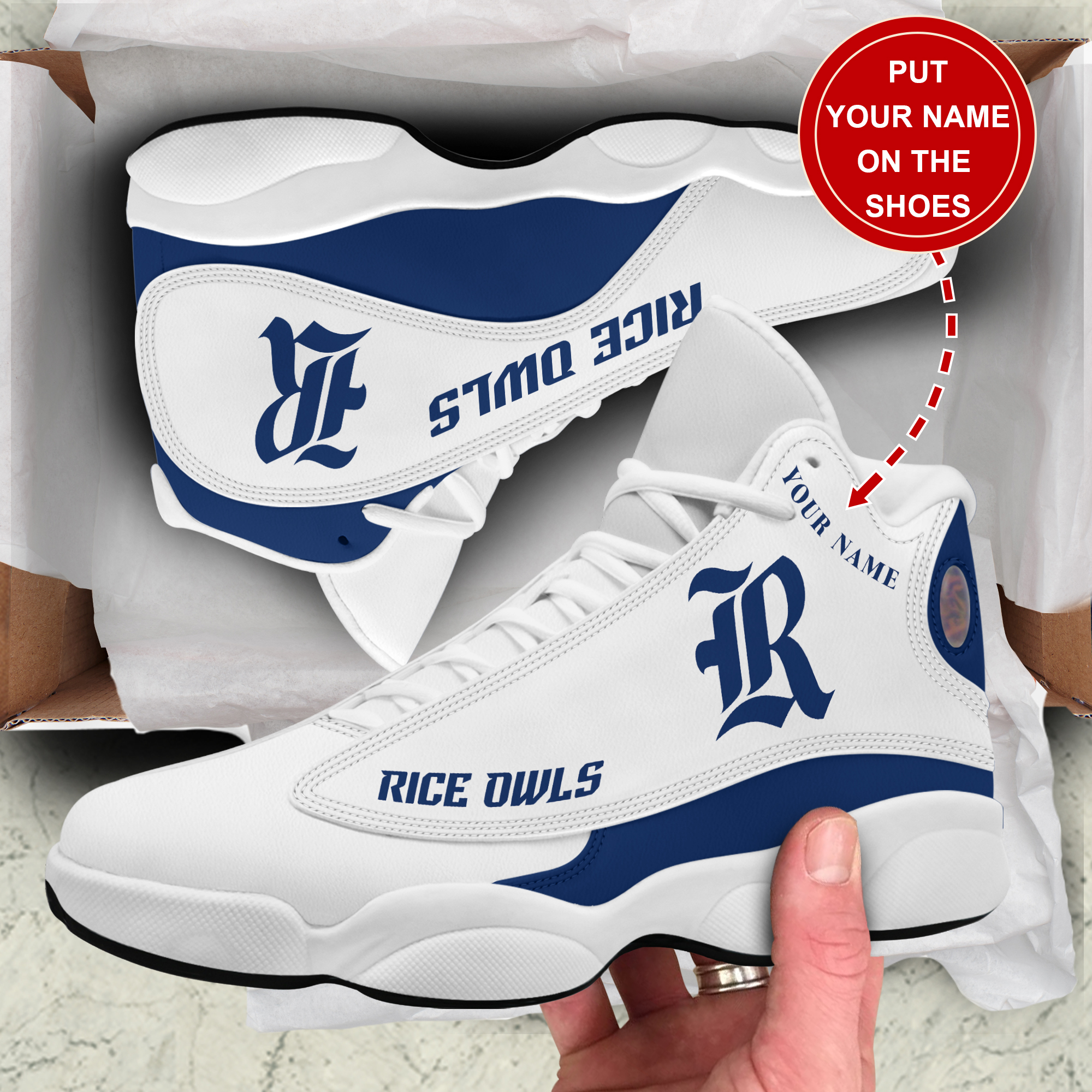 Rice Owls AJ13 Sneakers Shoes For Men And Women Calebmatthewhans