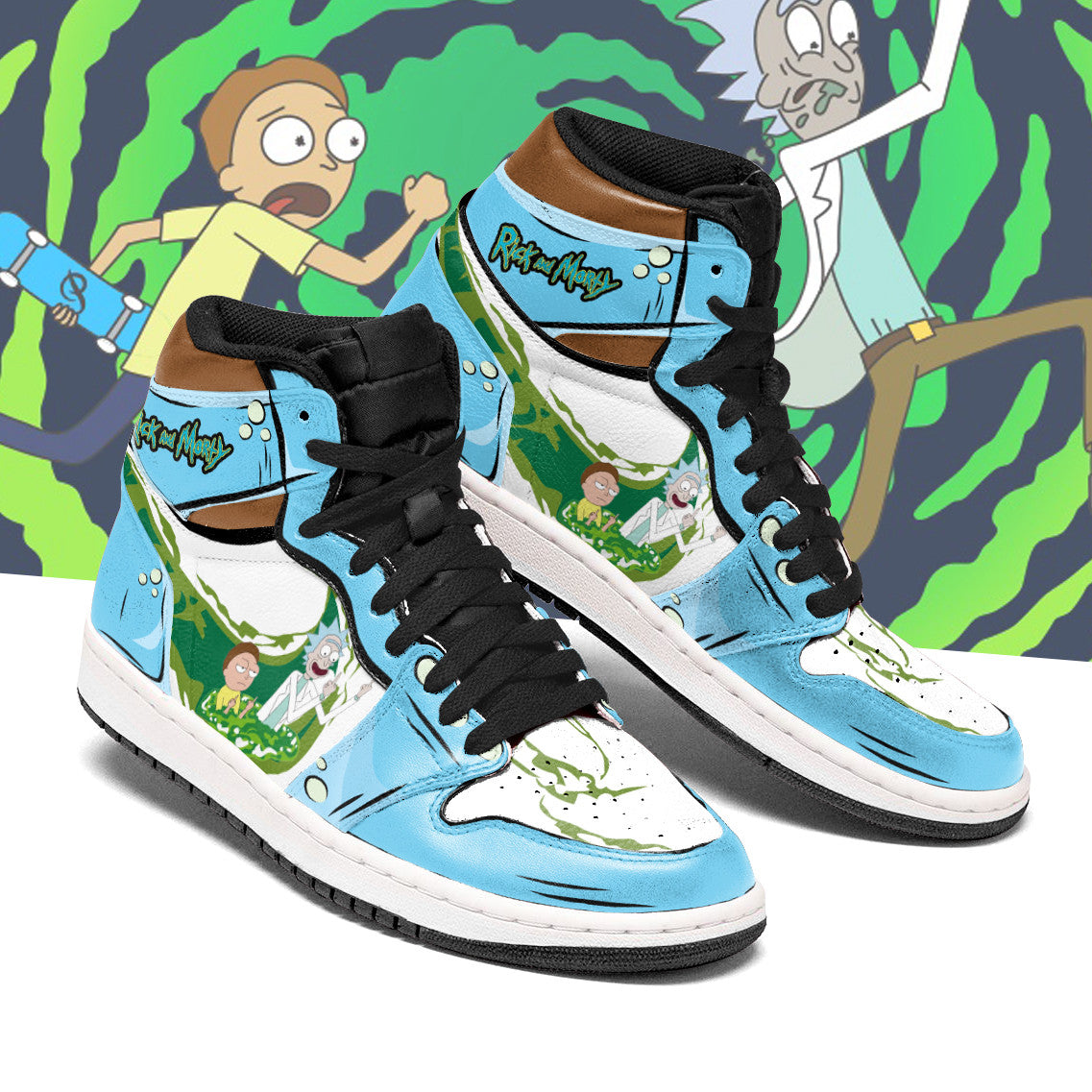 Rick and Morty AJ1 High Sneakers Shoes For Men And Women Calebmatthewhans