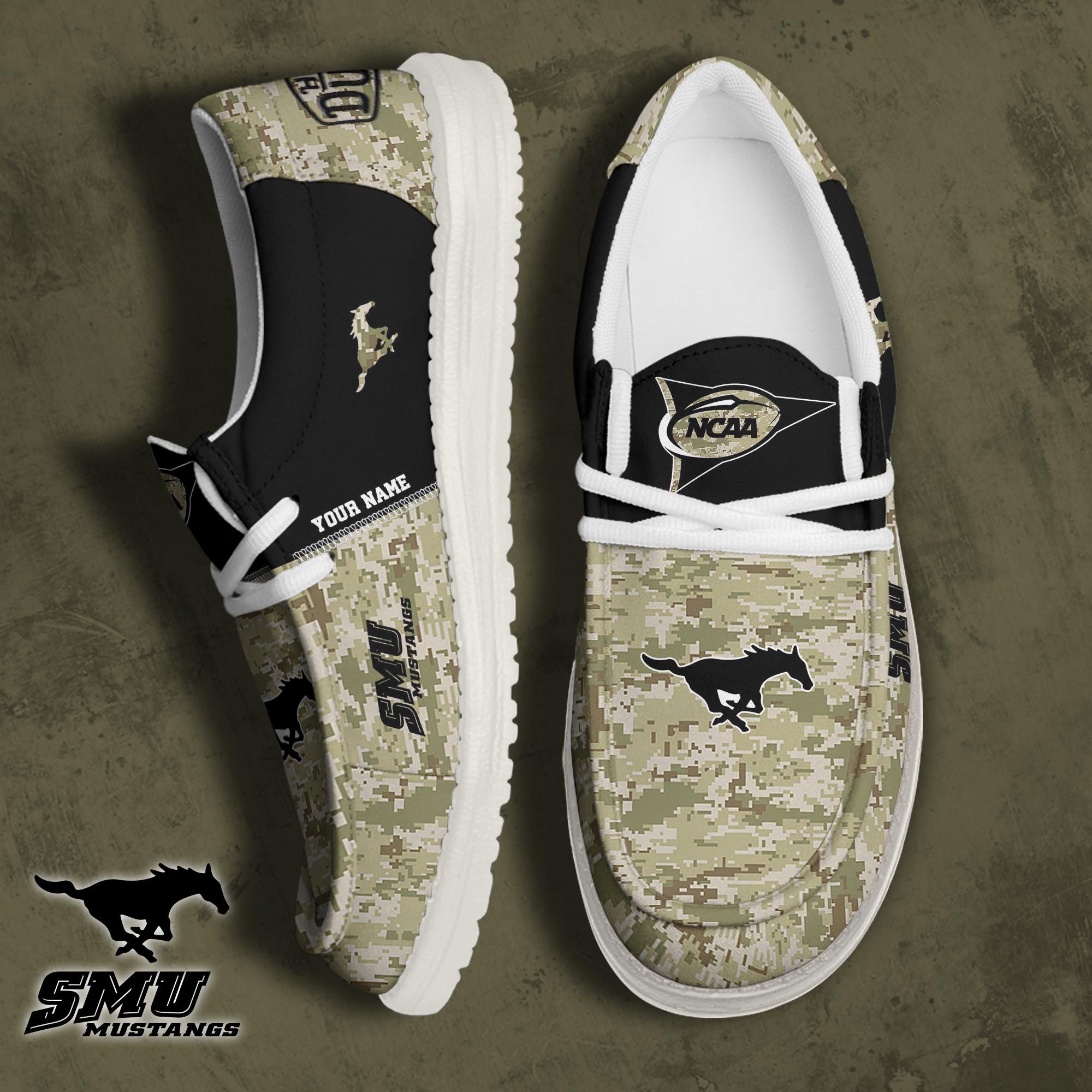 SMU Mustangs Personalized Hey Dude Shoes For Men And Women Calebmatthewhans