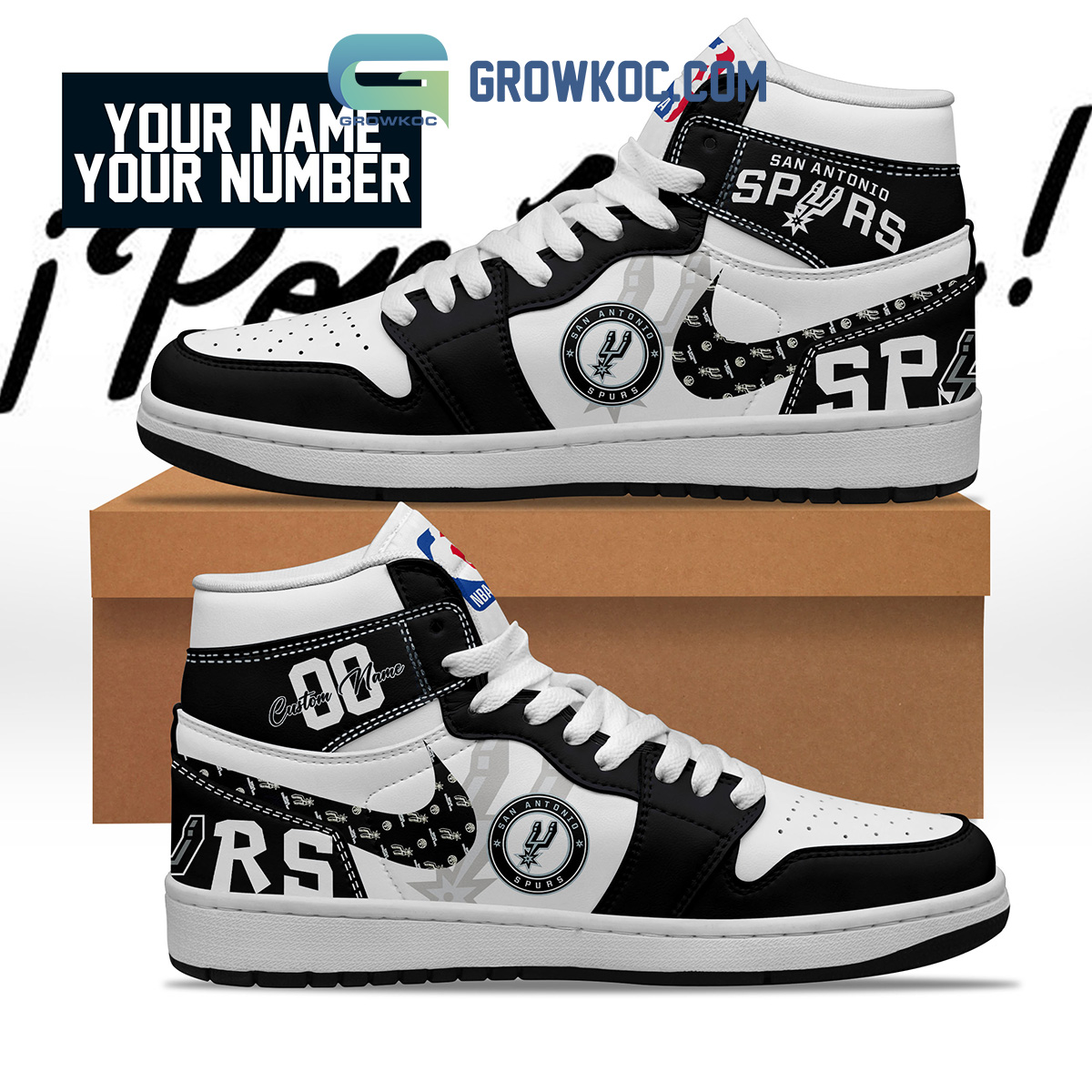 San Antonio Spurs AJ1 High Sneakers Shoes For Men And Women Calebmatthewhans