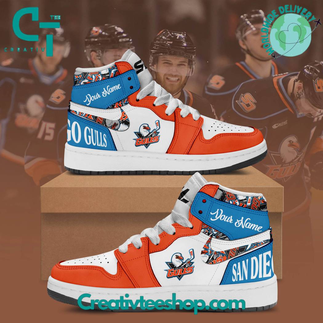 San Diego Gulls AJ1 High Sneakers Shoes For Men And Women Calebmatthewhans
