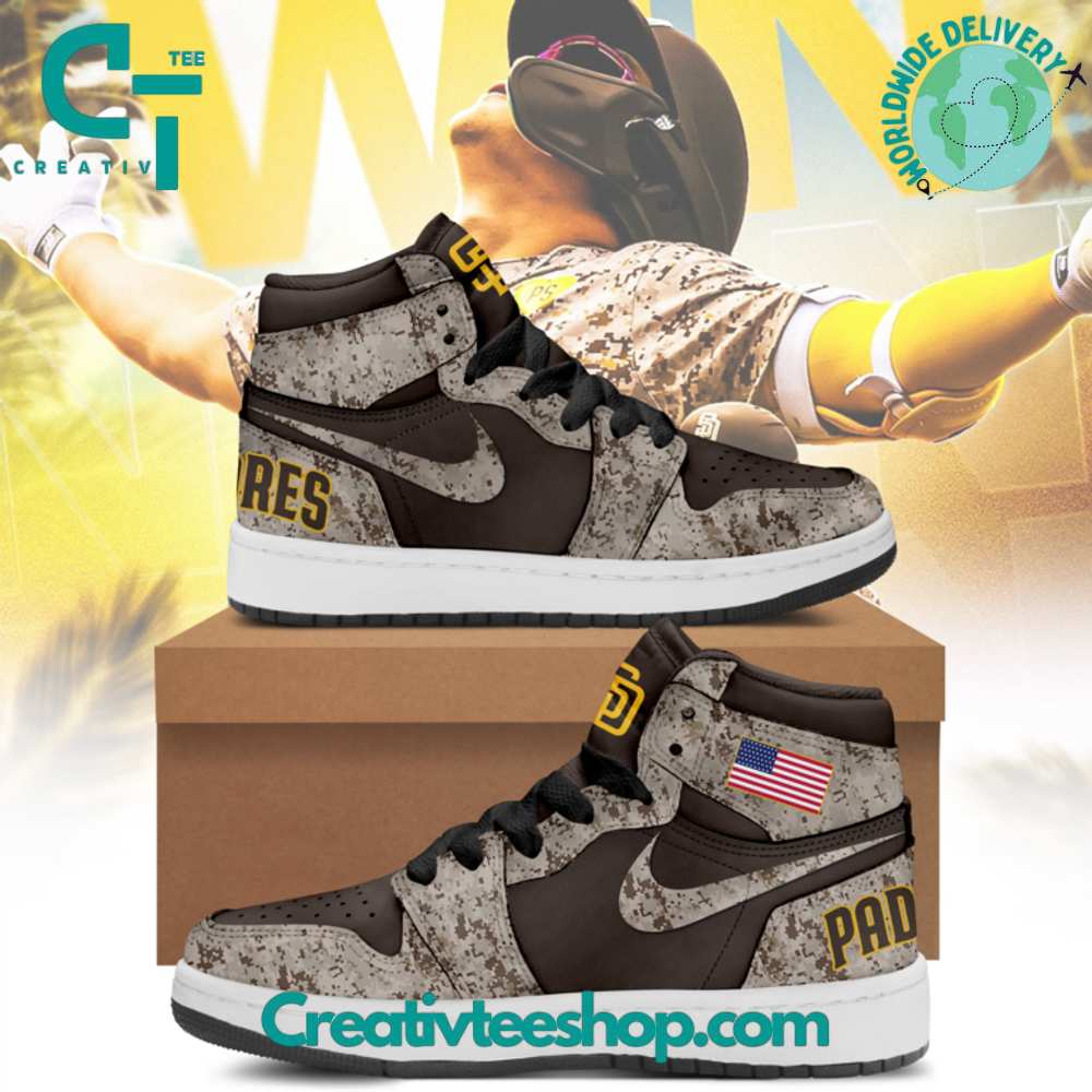 San Diego Padres AJ1 High Sneakers Shoes For Men And Women Calebmatthewhans