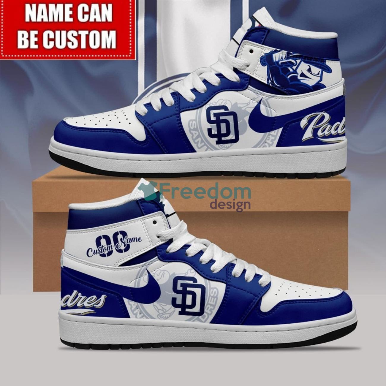 San Diego Padres AJ1 High Sneakers Shoes For Men And Women Calebmatthewhans