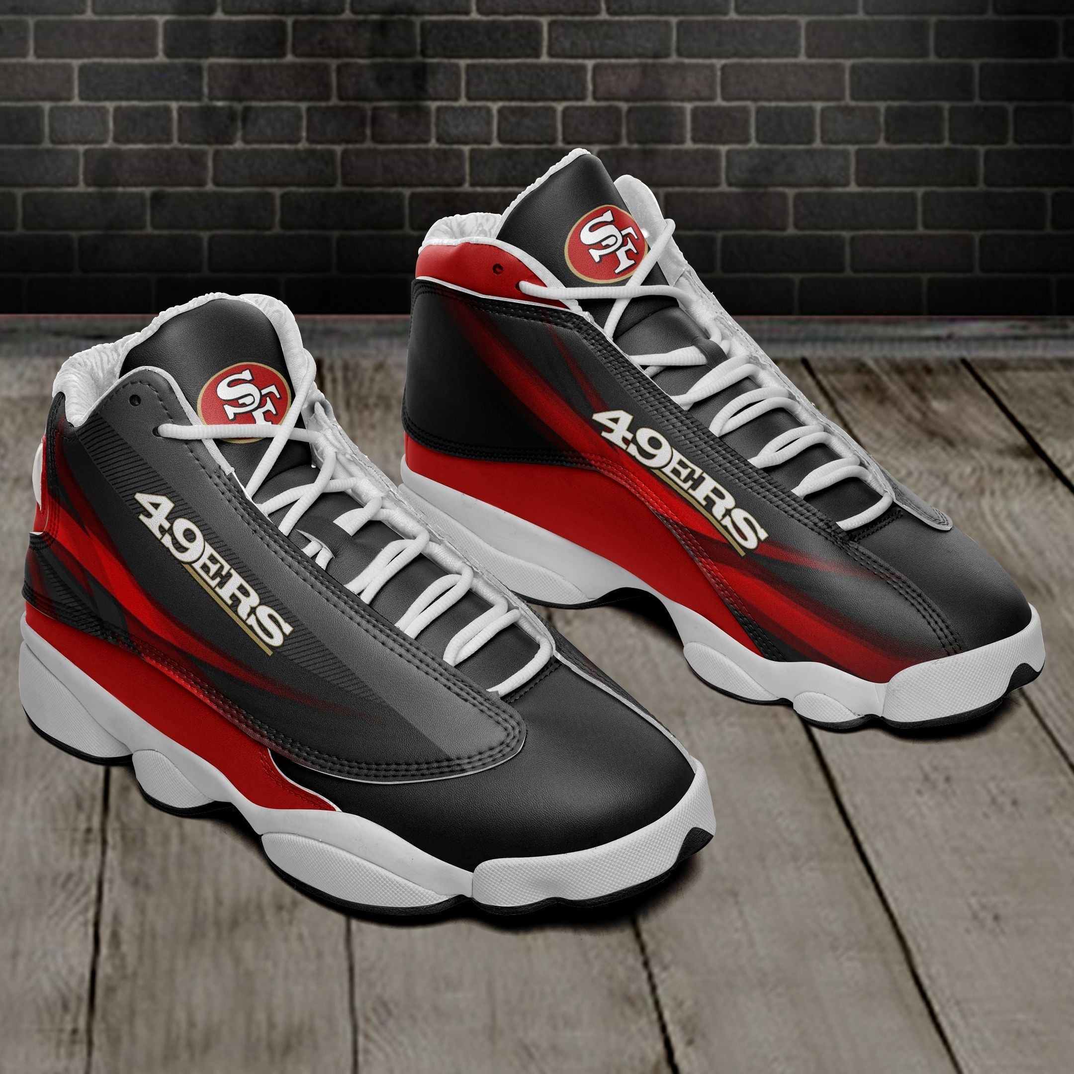 San Francisco 49ers AJ13 Sneakers Shoes For Men And Women Calebmatthewhans