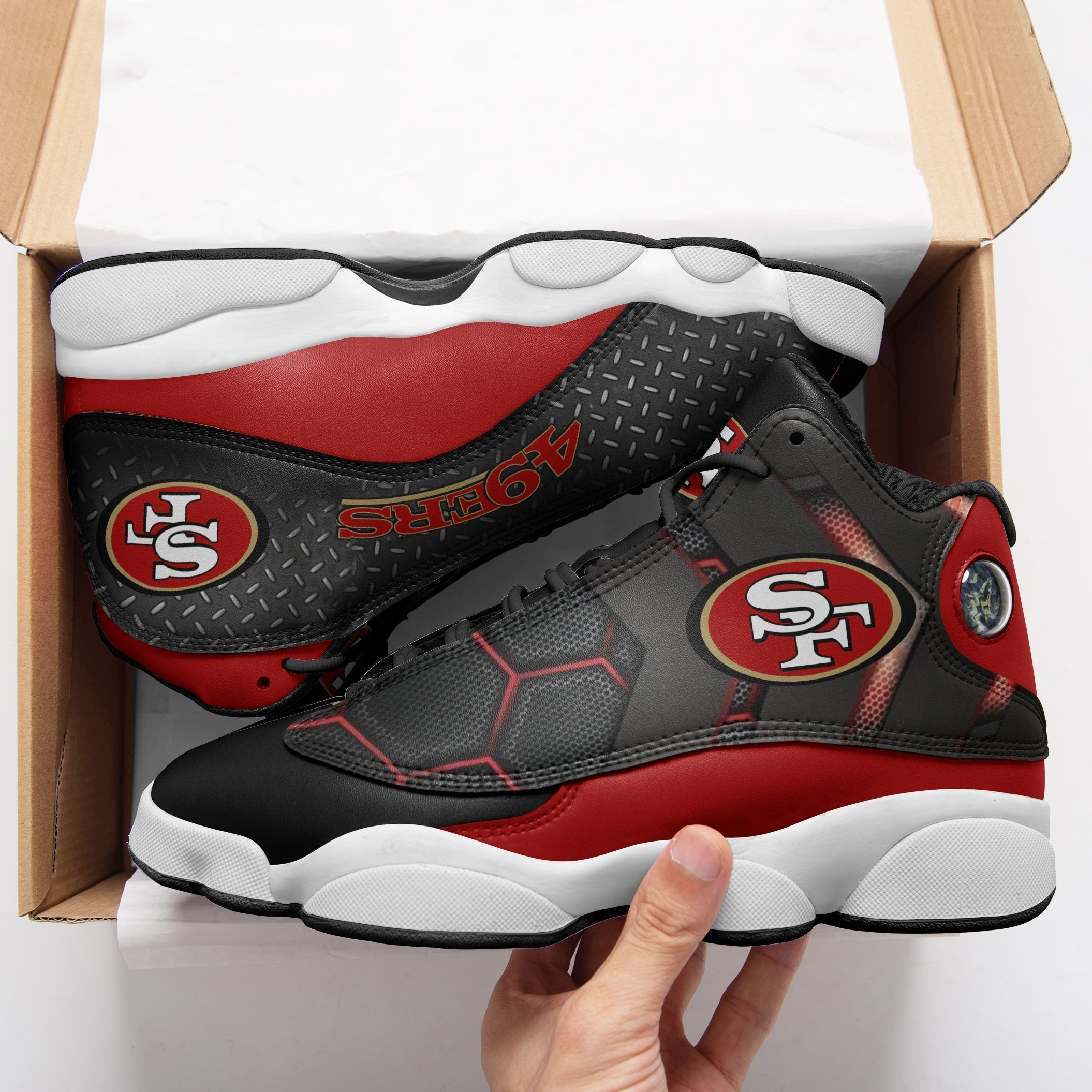 San Francisco 49ers NFL AJ13 Sneakers Shoes For Men And Women Calebmatthewhans