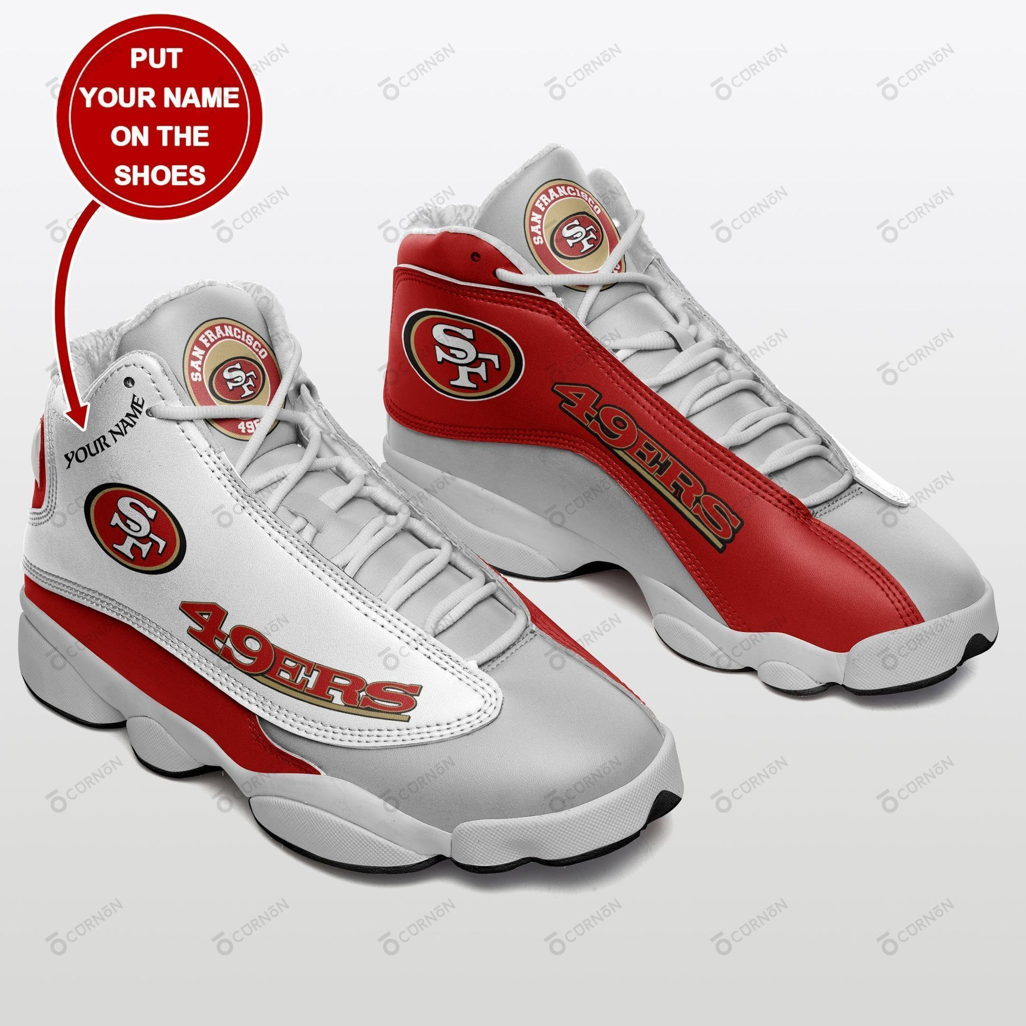 San Francisco 49ers NFL AJ13 Sneakers Shoes For Men And Women Calebmatthewhans