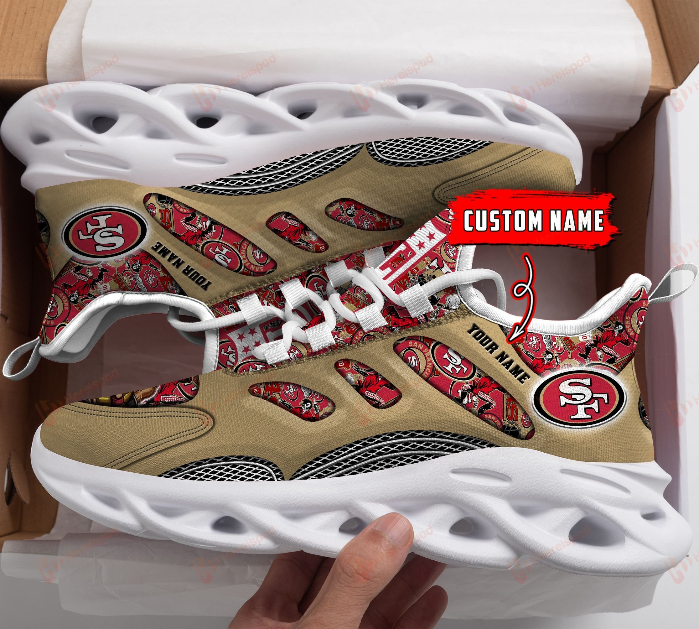 San Francisco 49ers NFL Max Soul Shoes Sneakers For Men And Women Calebmatthewhans