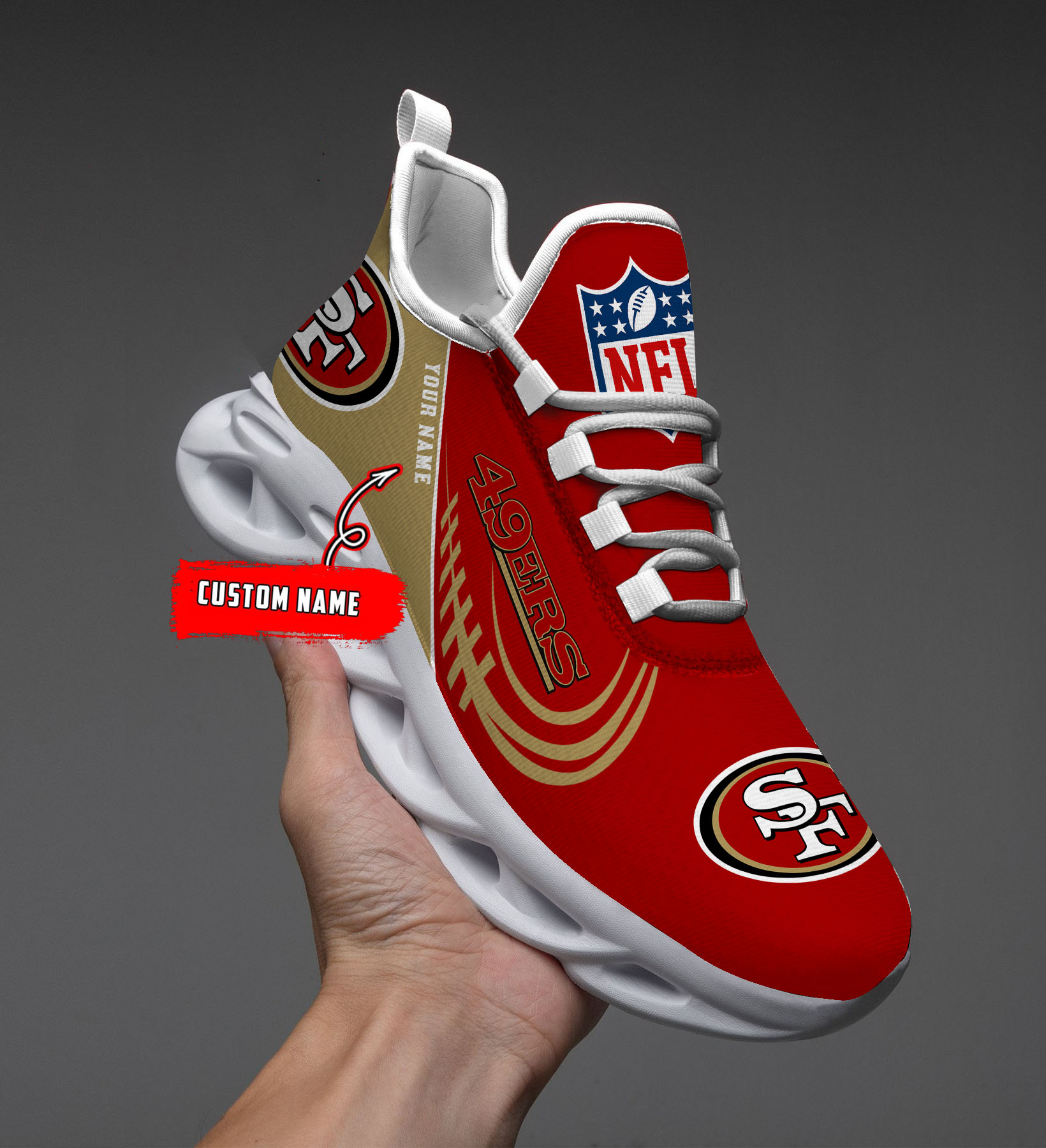 San Francisco 49ers NFL Max Soul Shoes Sneakers For Men And Women Calebmatthewhans
