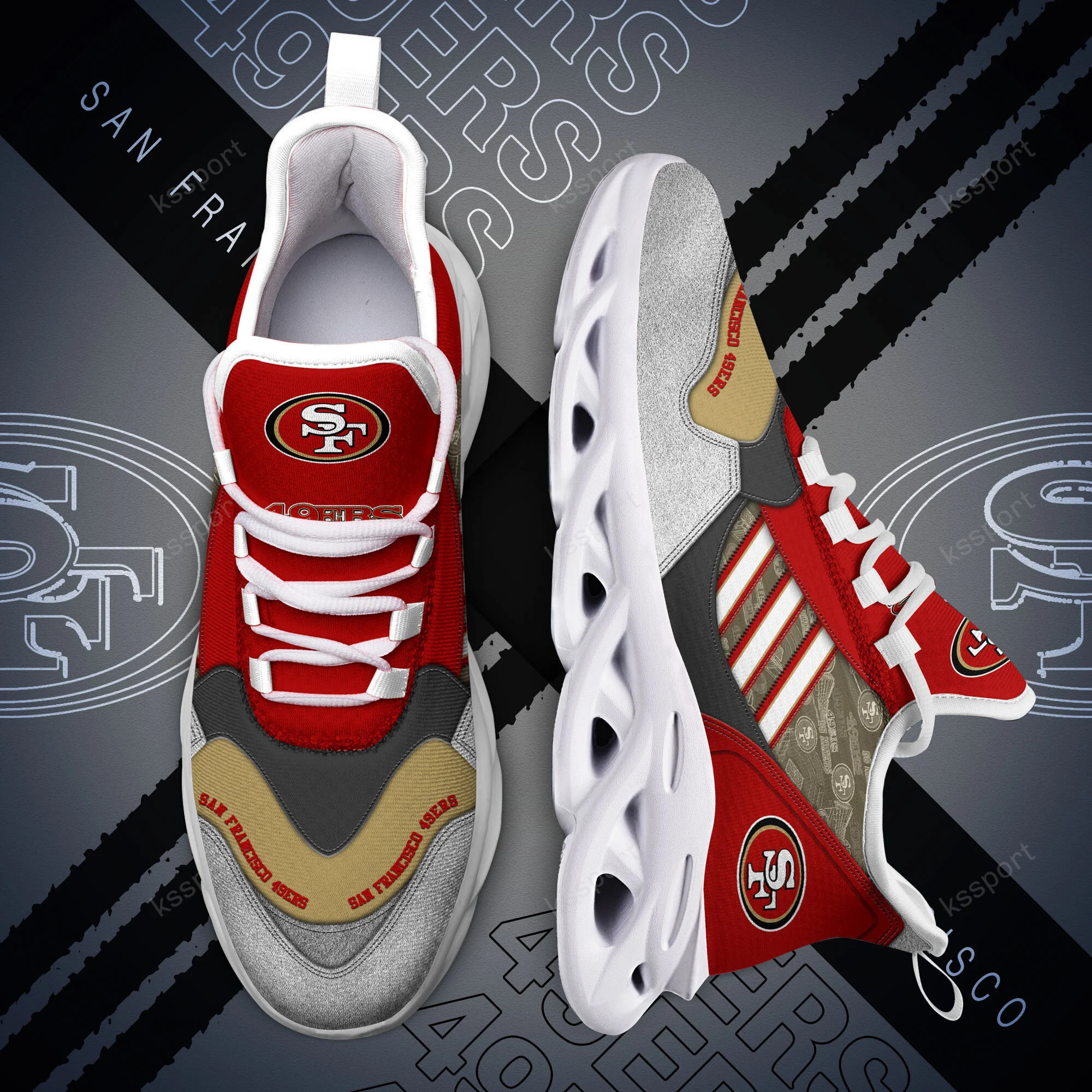 San Francisco 49ers NFL Max Soul Shoes Sneakers For Men And Women Calebmatthewhans