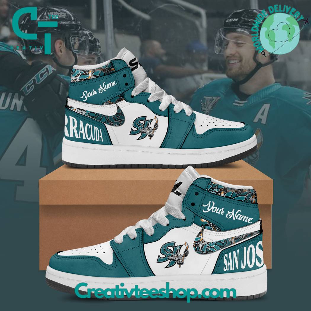 San Jose Barracuda AJ1 High Sneakers Shoes For Men And Women Calebmatthewhans