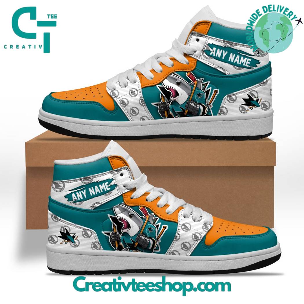 San Jose Sharks AJ1 High Sneakers Shoes For Men And Women Calebmatthewhans