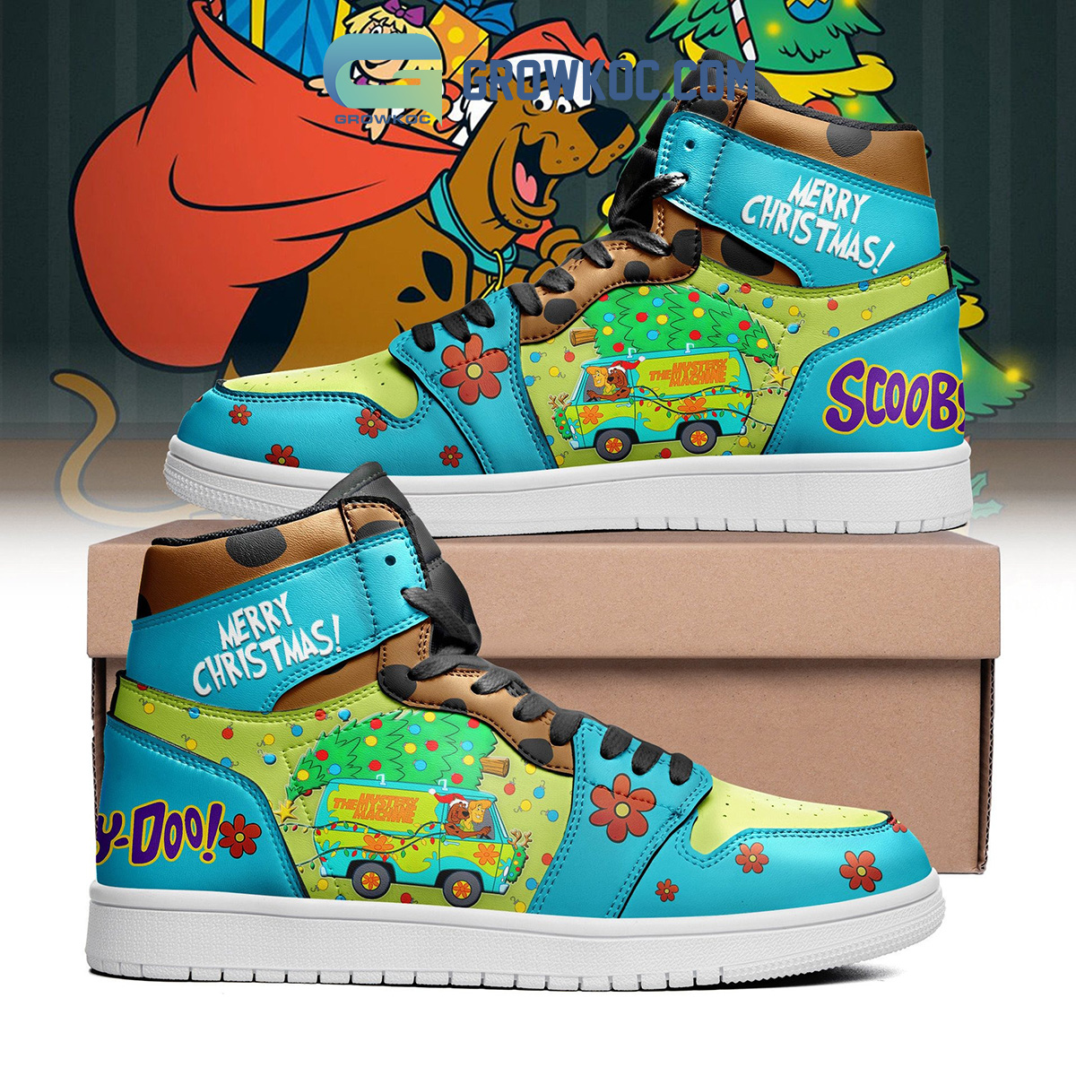 Scooby Doo AJ1 High Sneakers Shoes For Men And Women Calebmatthewhans